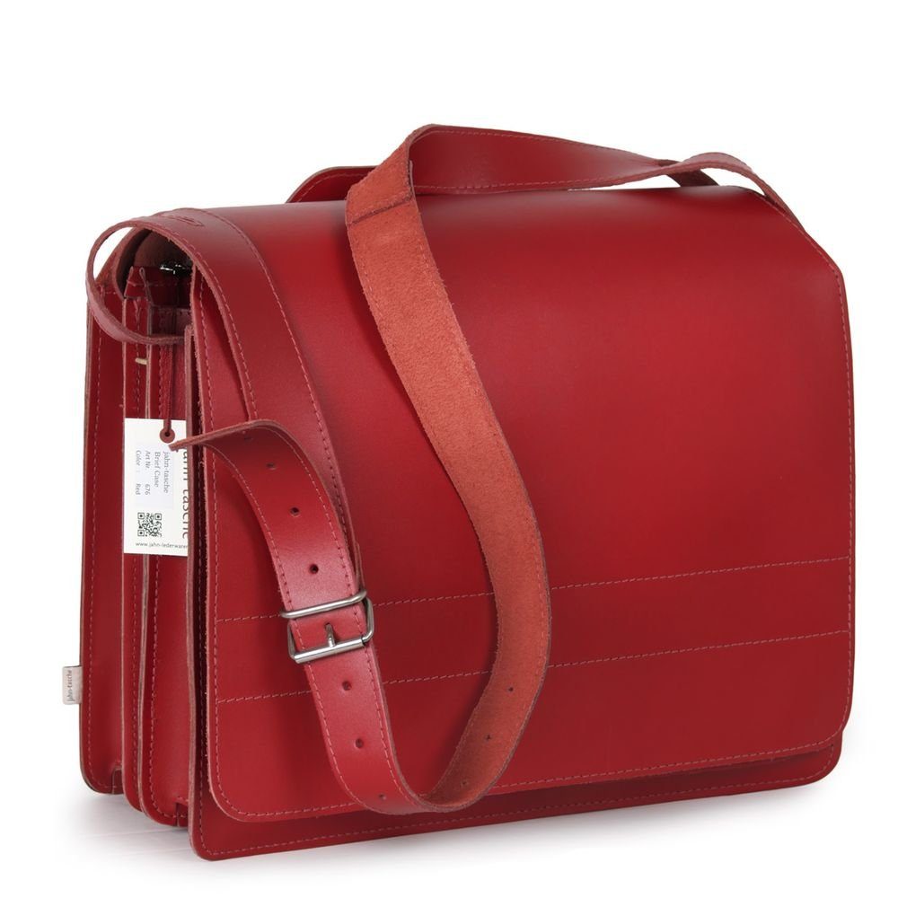 Jahn-Tasche Aktentasche Aktentasche / Lehrertasche Gr. XL, Leder Kirsch-Rot, Jahn-Tasche 676