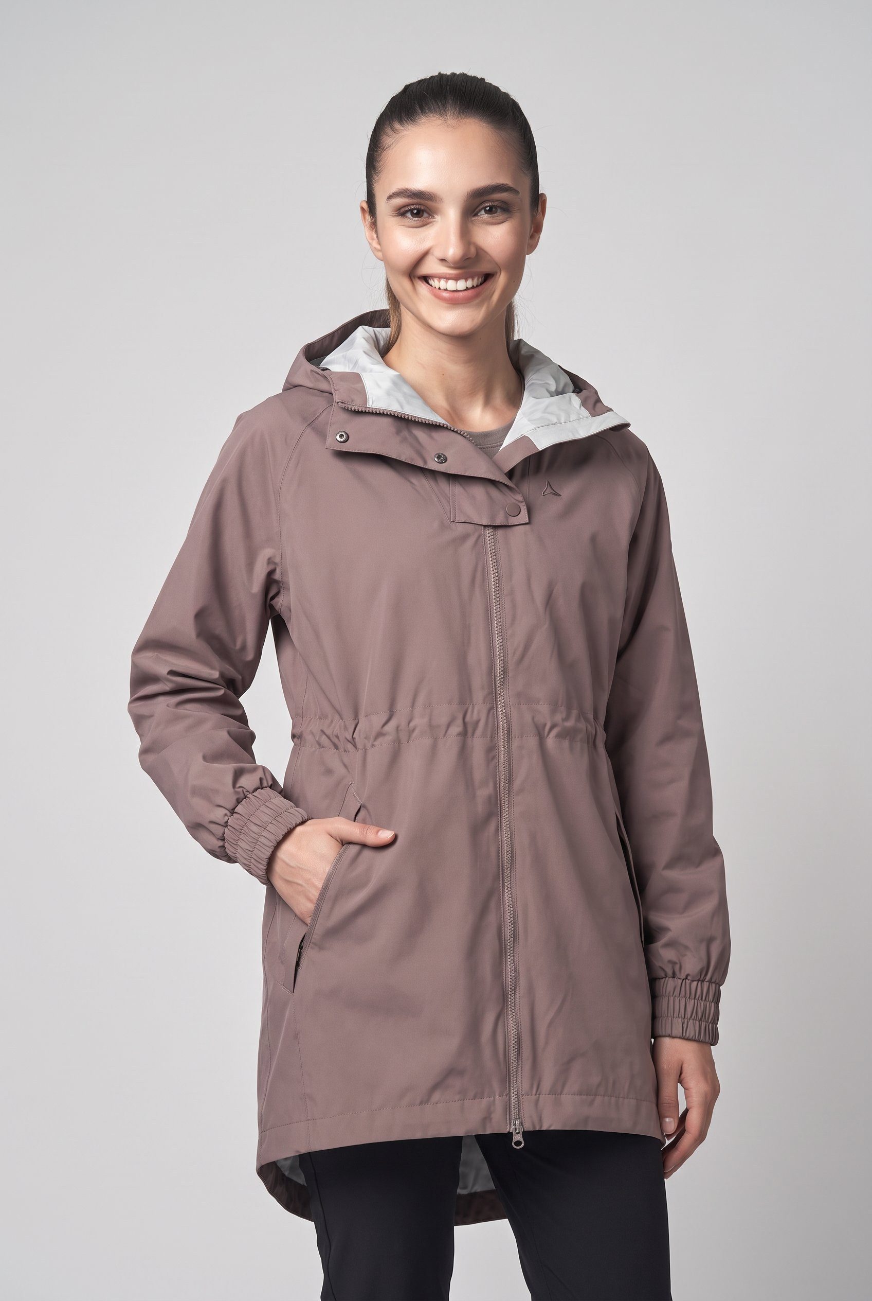 Schöffel Parka Parka Style Bohorok WMS Oversize-Passform mit Raglanärmeln, Taillenzug