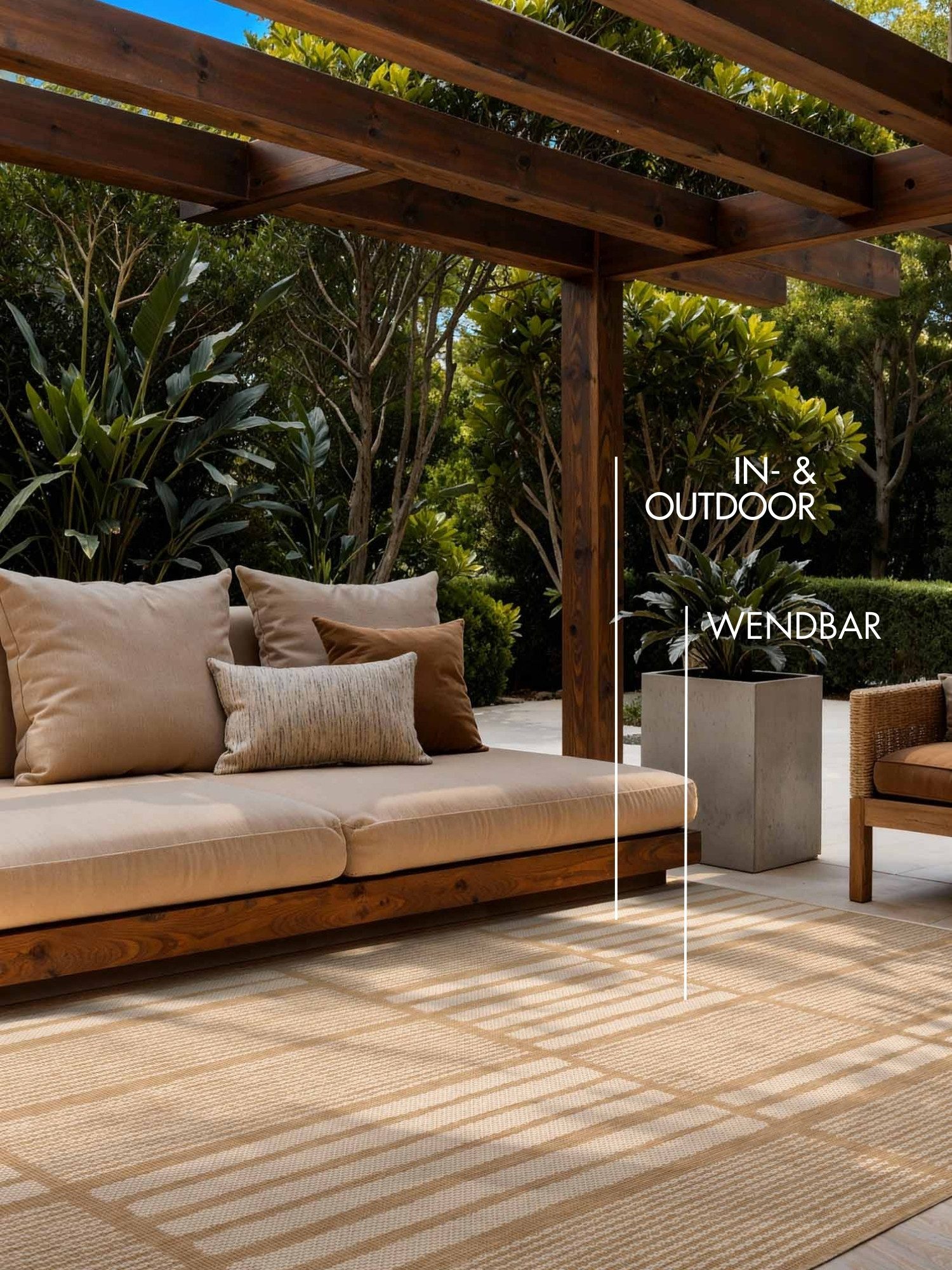Ted Baker Teppich Allington, Wendeteppich, rechteckig, Höhe: 8 mm, Designteppich, Wetterfest, Pflegeleicht, Modern, Wohnzimmer, Terrasse