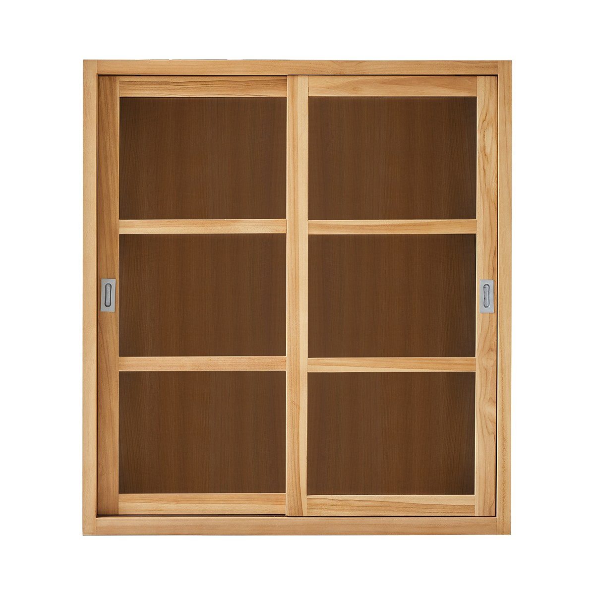 Tikamoon Buffet Vitrine aus massivem Teakholz 120 Coffee Tek