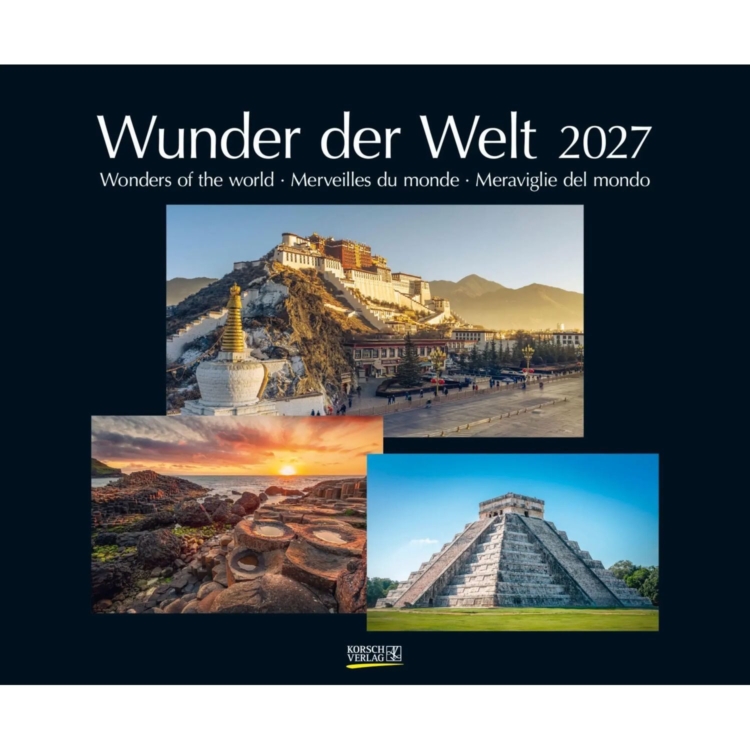 Korsch Verlag Wandkalender Wunder der Welt 2027