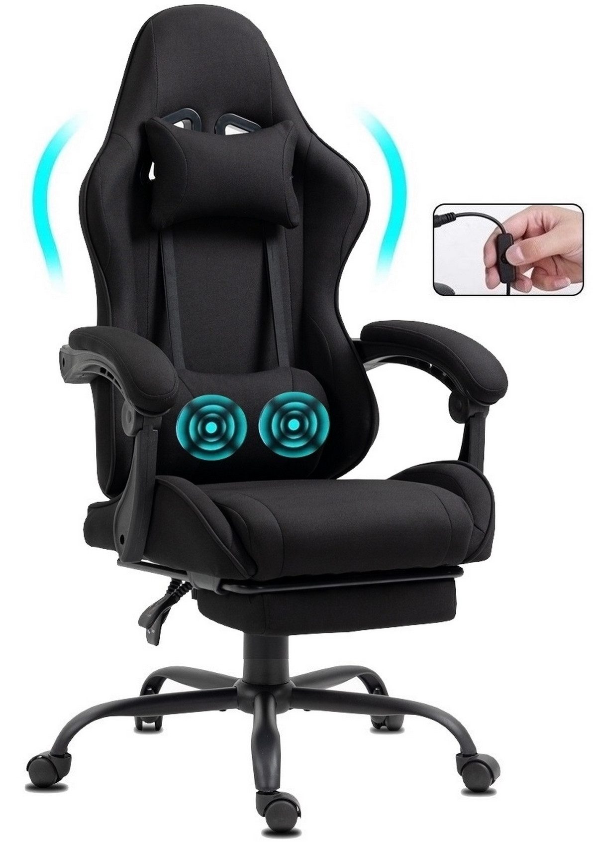 Delman Gaming-Stuhl Bürostuhl,Gaming Stuhl,Massagefunktion,Dicke Polsterung günstig online kaufen