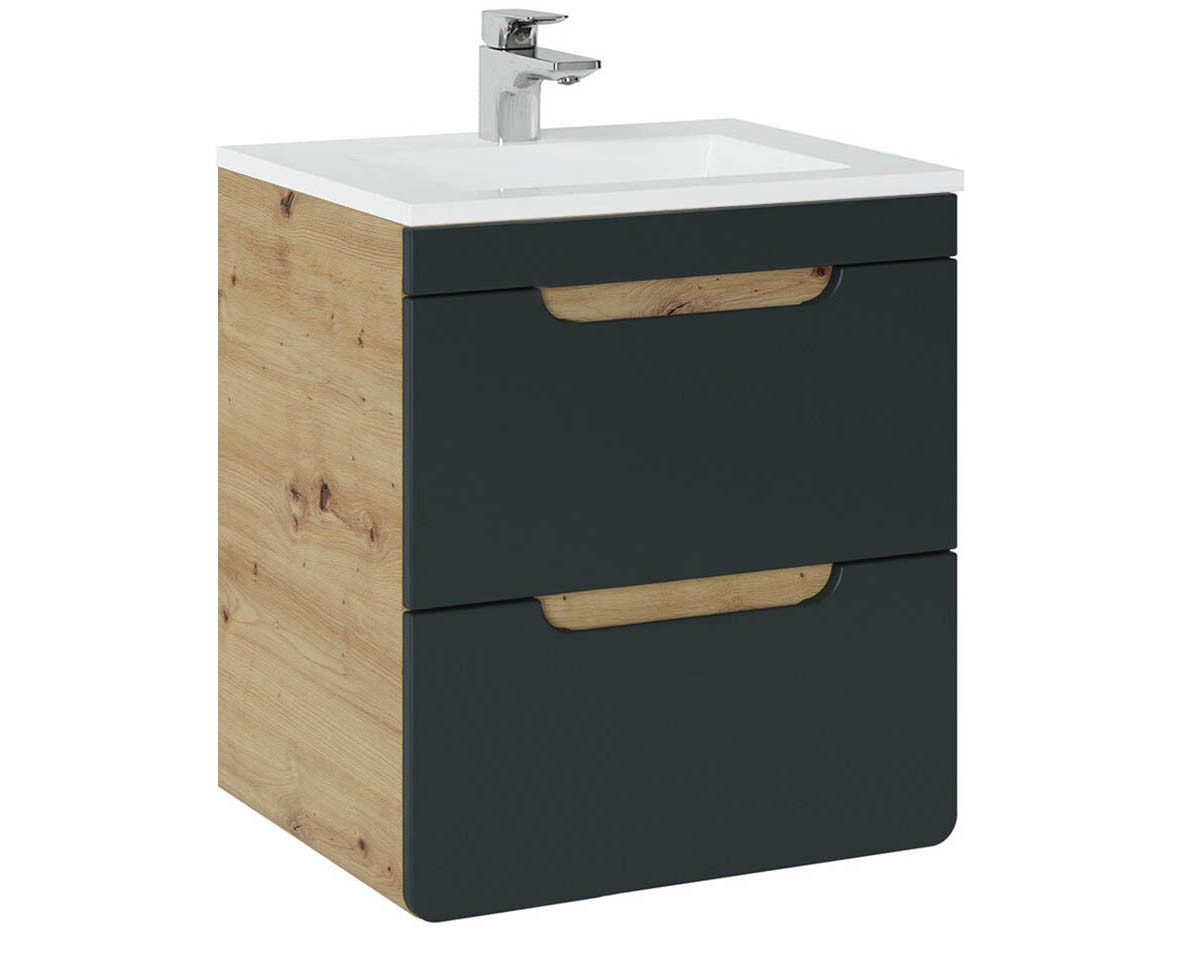 einfachgutemoebel Waschtisch-Set Bad Waschplatz ARUBA black günstig online kaufen
