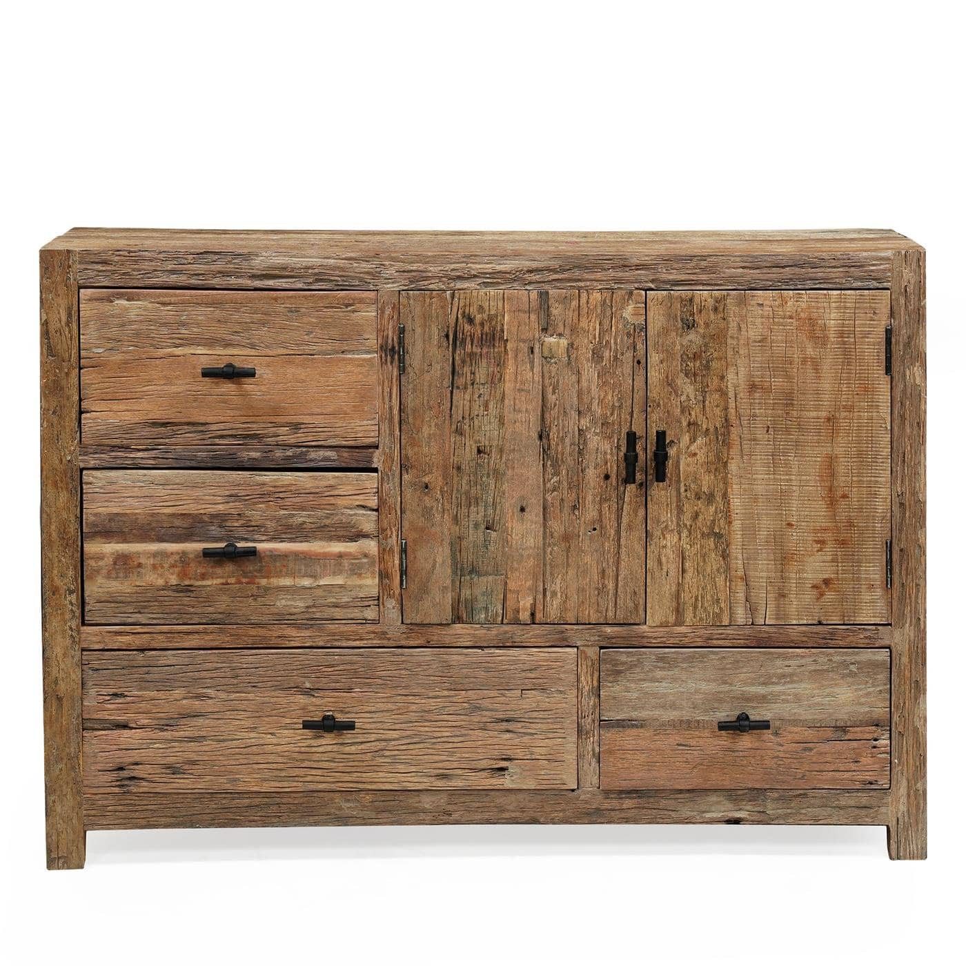 baario Kommode Sideboard DRVO Altholz 120cm, massiv recycelt Treibholz Landhaus Design