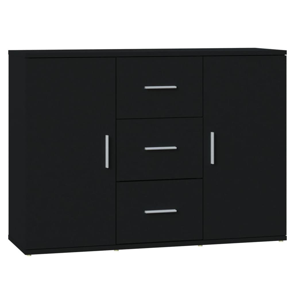 furnicato Sideboard Schwarz 91x29,5x65 cm Holzwerkstoff (1 St)