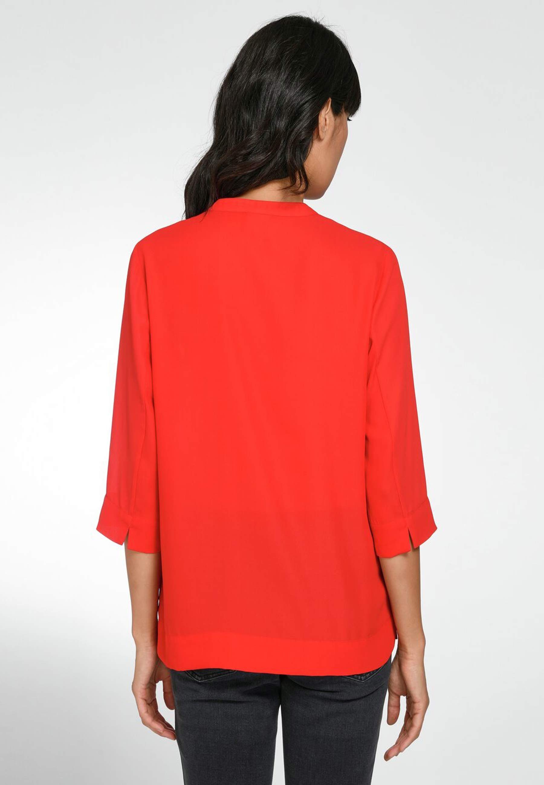 Basler Bluse modernem Klassische Blouse rot mit Design
