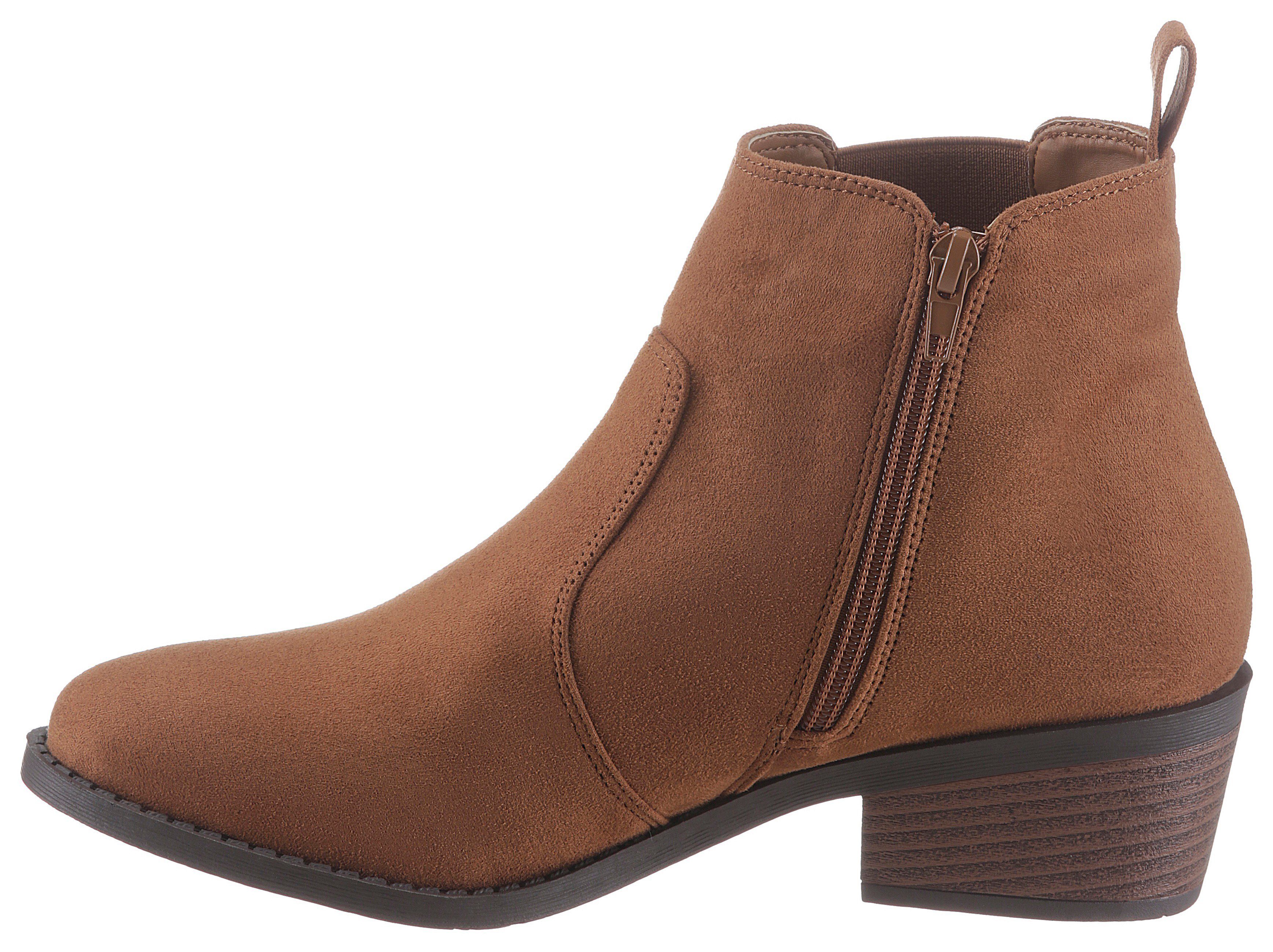 mit camelfarben Chelseaboots CITY WALK breitem Gummizug