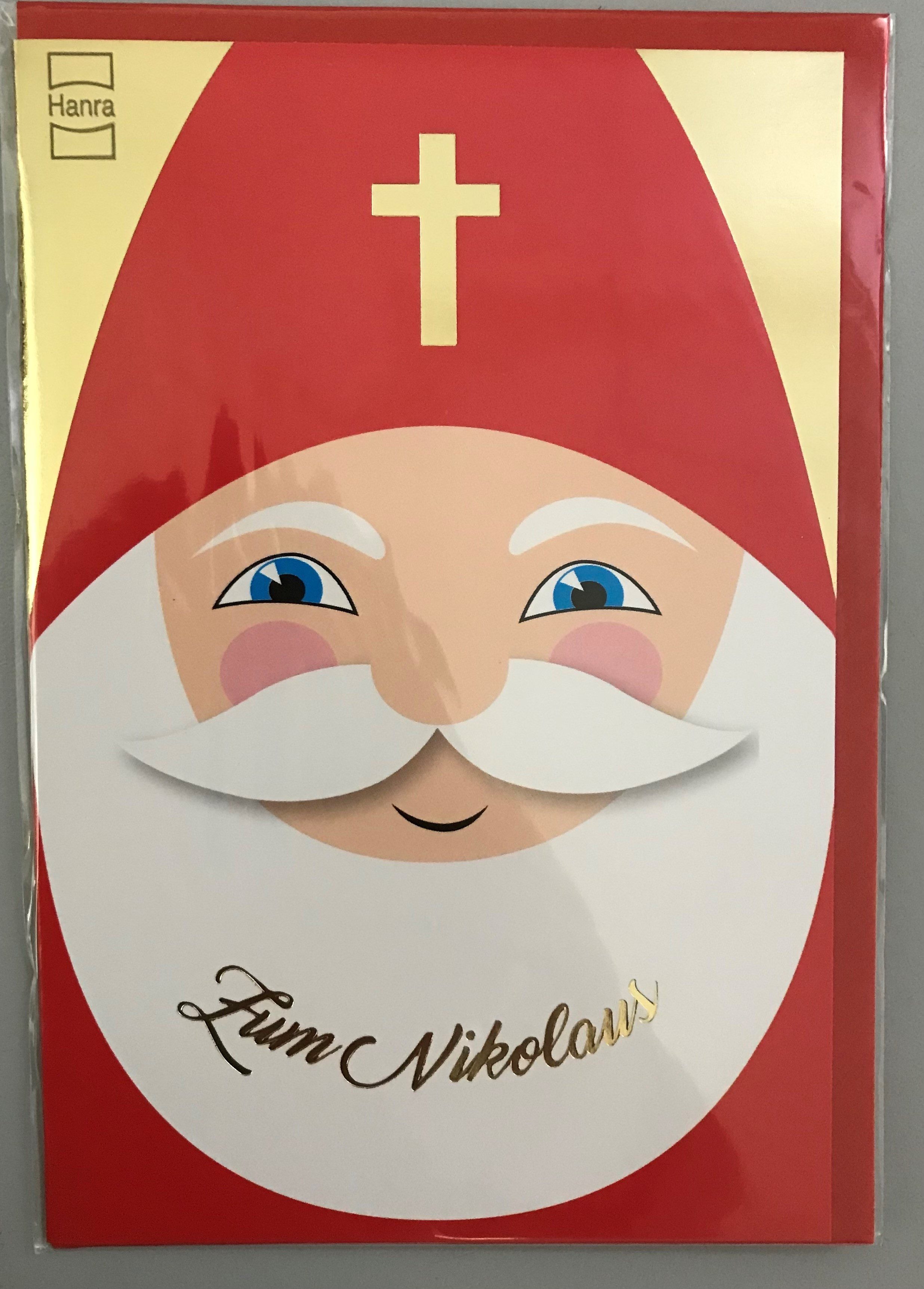 Grußkarten Nikolaus Grußkarte mit Briefumschlag, Hurra, der Nikolaus ist da