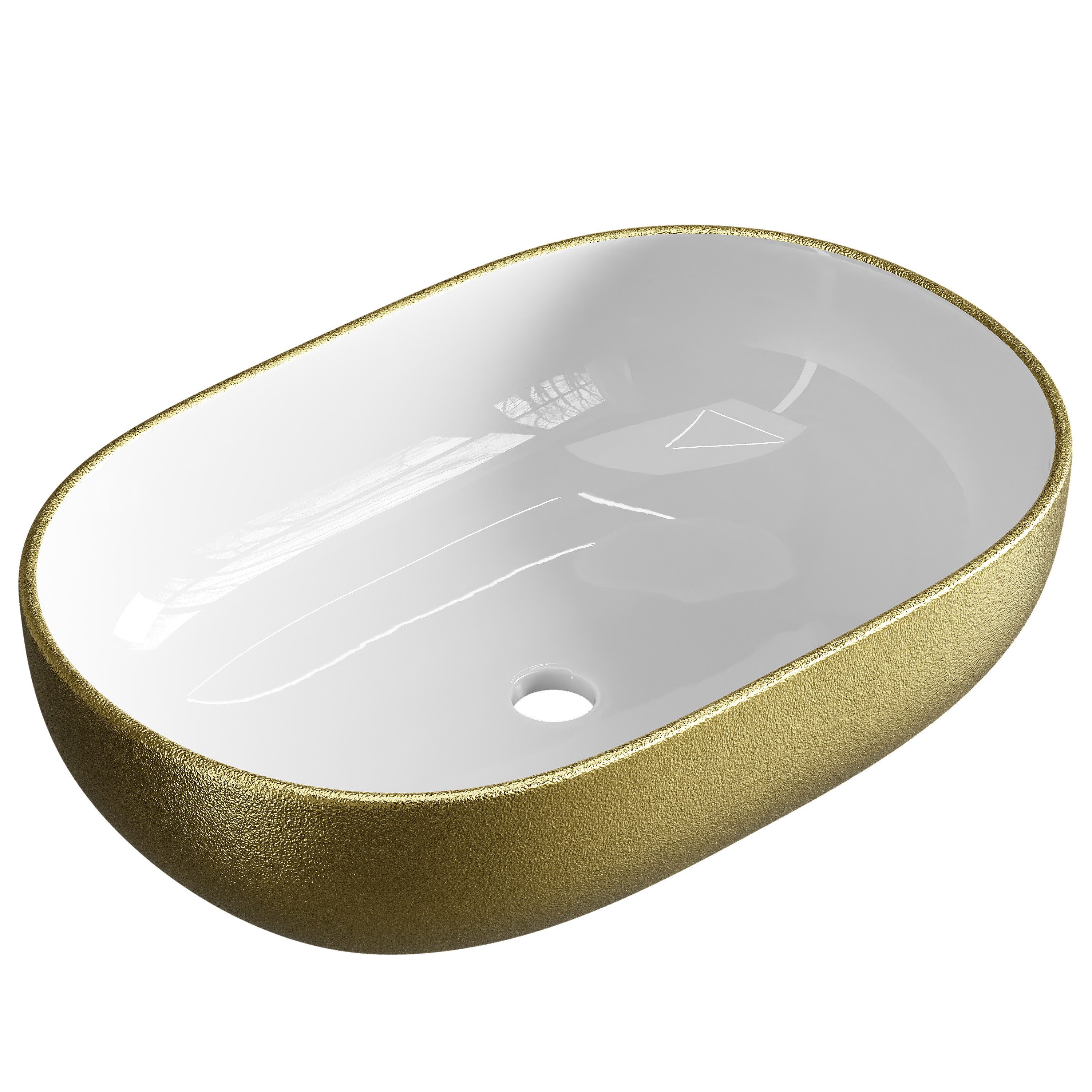 Planetmöbel Aufsatzwaschbecken Aufsatzwaschbecken oval 60 cm günstig online kaufen