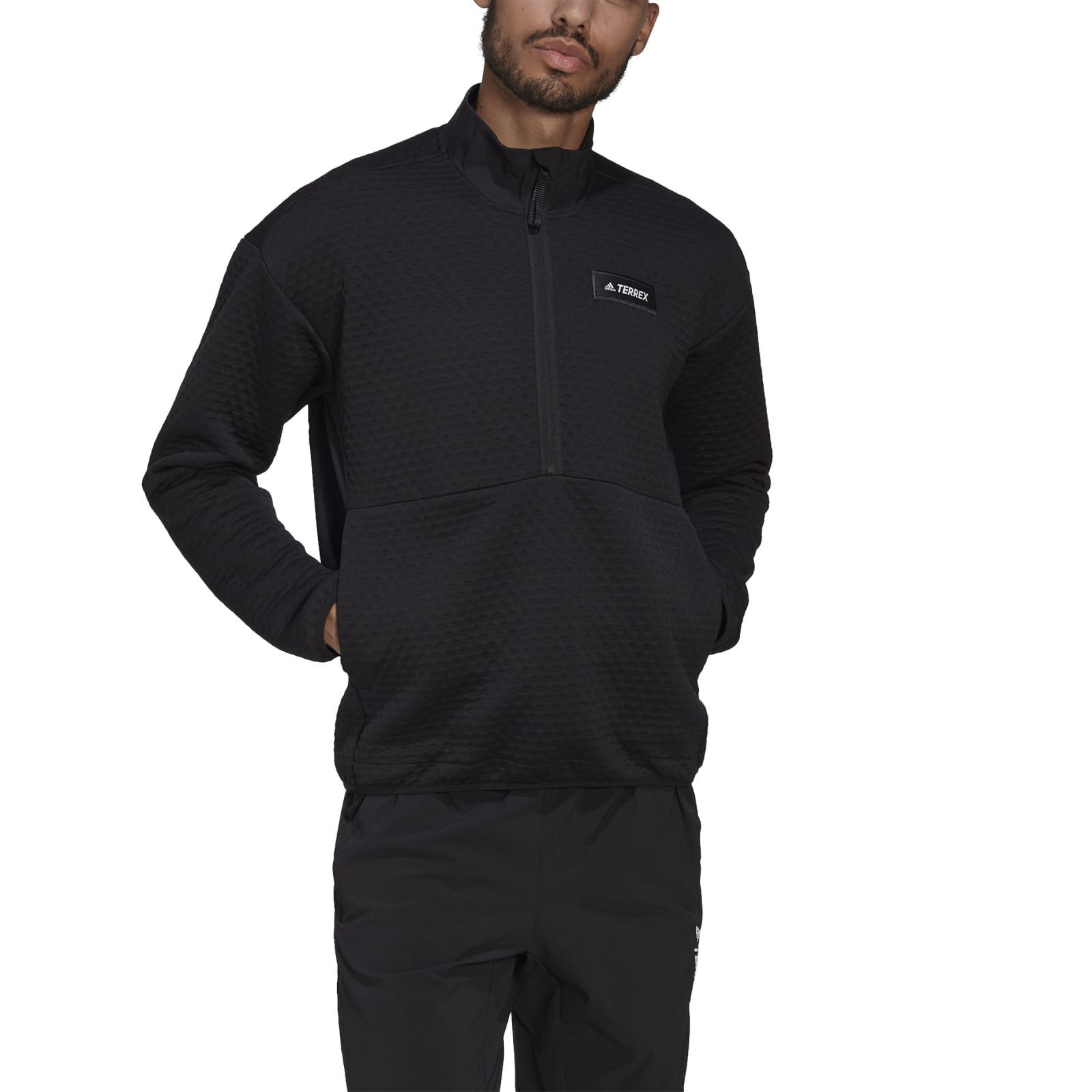 adidas Performance Fleecejacke Флісові Terrex Utilitas Hike Half-Zip schwarz Herren