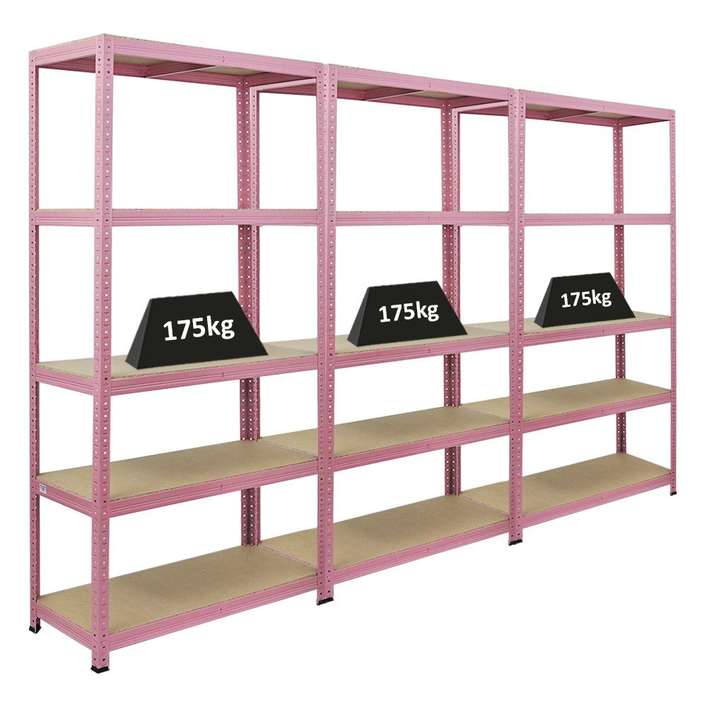 Schwerlastregal Mega Deal 2x Schwerlastregal PINK LADY 180x90x40cm Fachlast 175kg