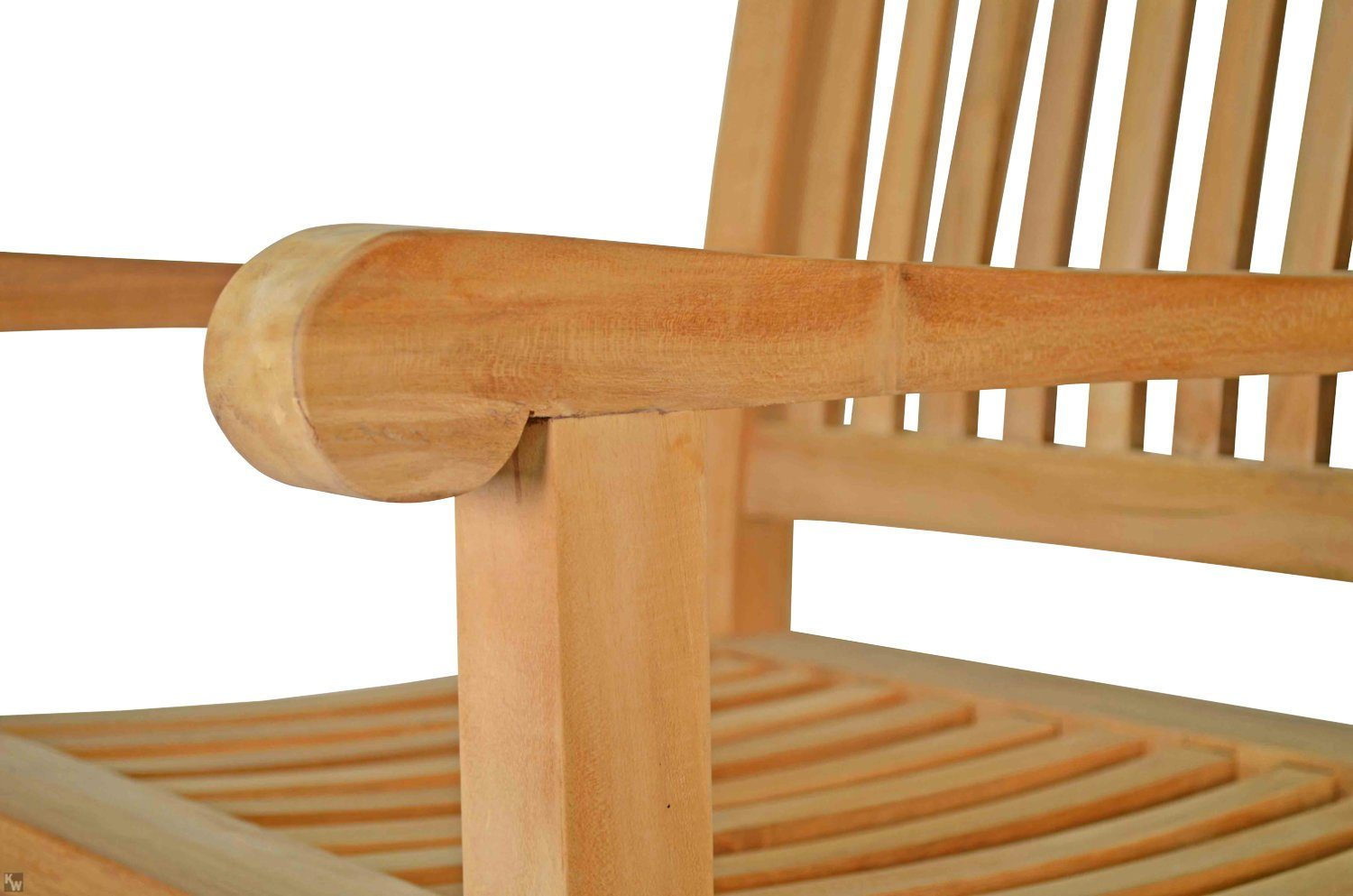 Kai Wiechmann Gartensessel Teak und nachhaltiger Holzsessel, Sessel Teakholzsessel Form, ergonomischer robuster mit unbehandelter Massiver