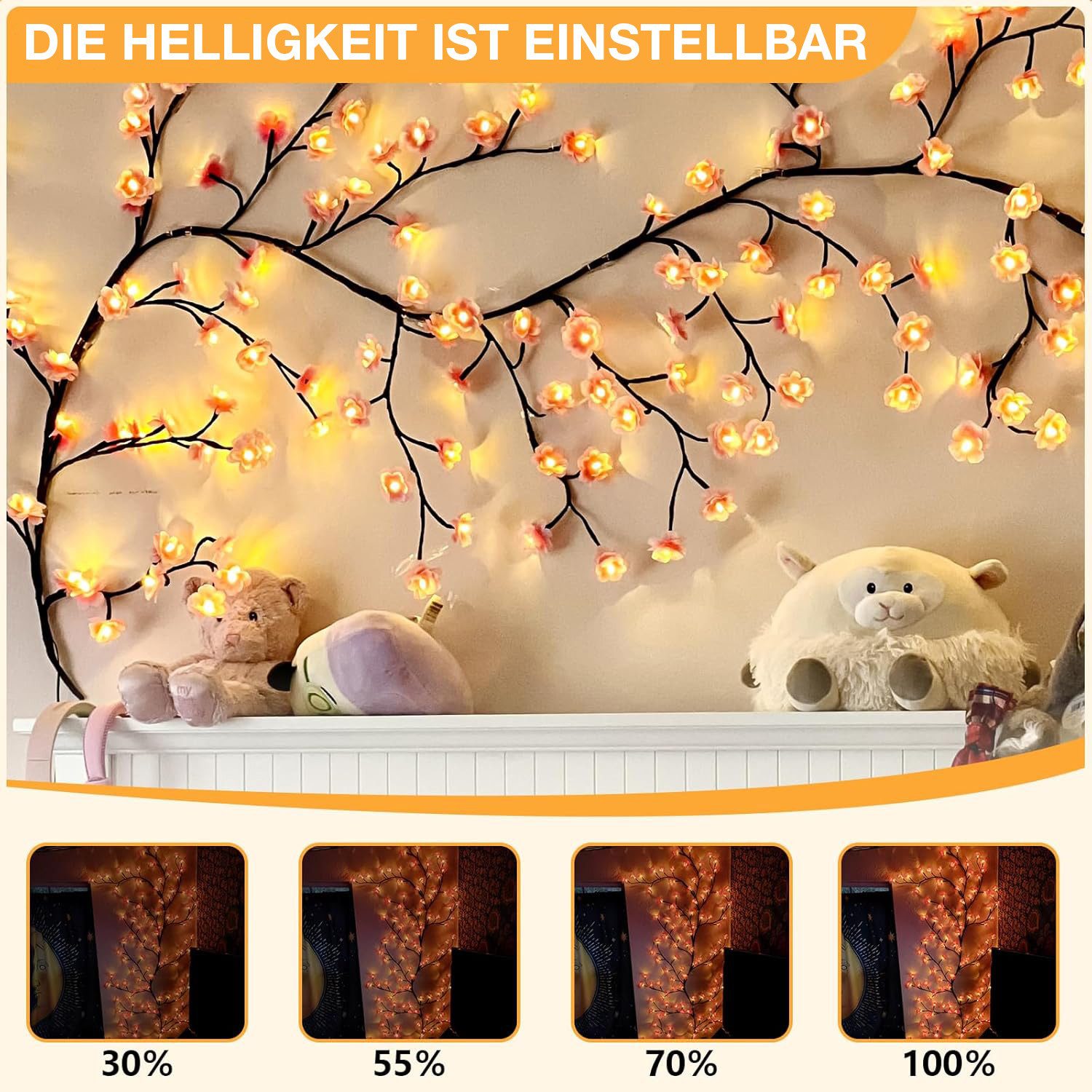 MUPOO Leuchtzweig LED-Dekolicht,1.8M/2.3M LED Baum Wandleuchte,LED Lichterk günstig online kaufen