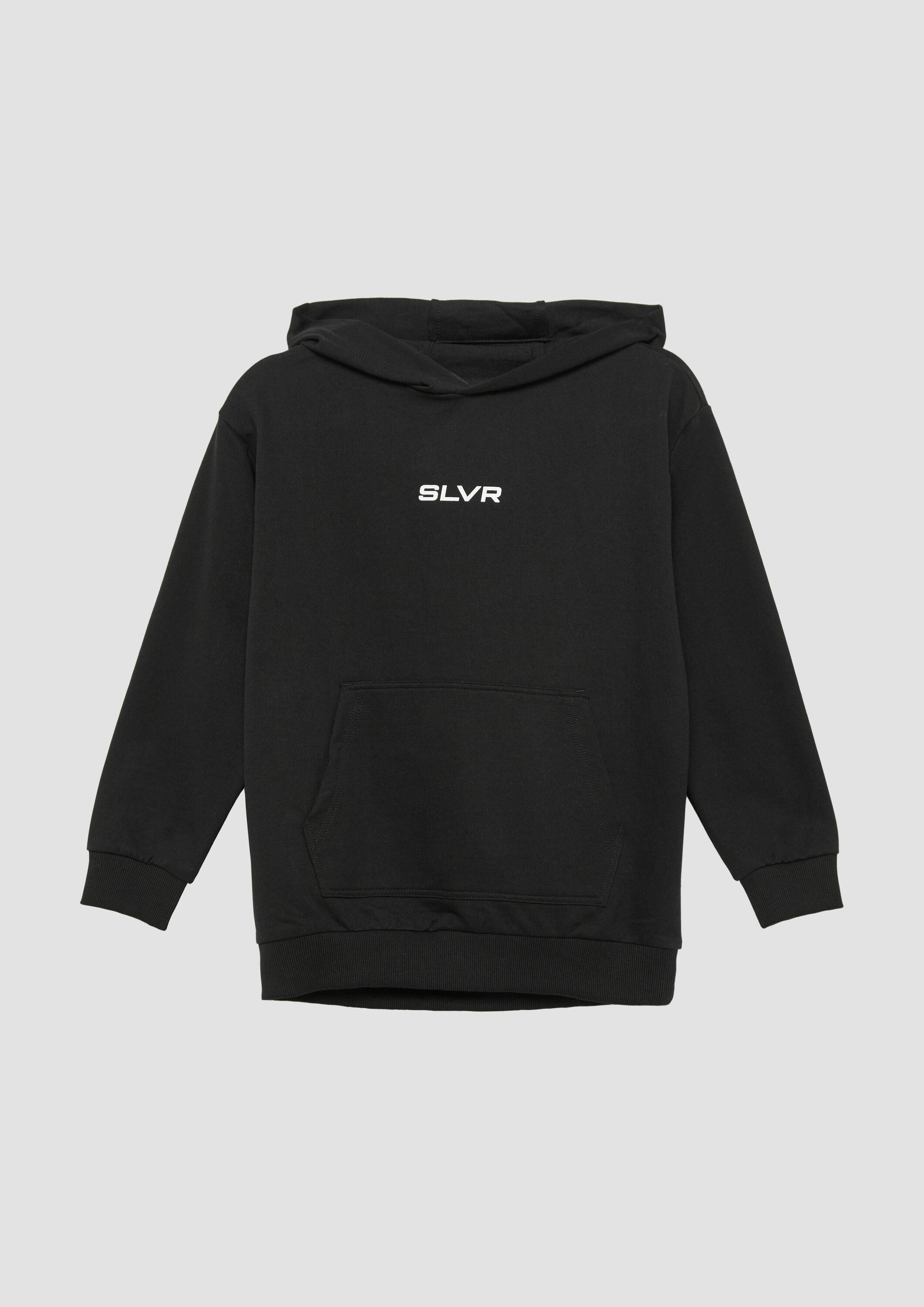 s.Oliver Sweatshirt Sweatshirt Unisex Kapuzen-Sweatshirt mit Känguru-Tasche und Frontprint