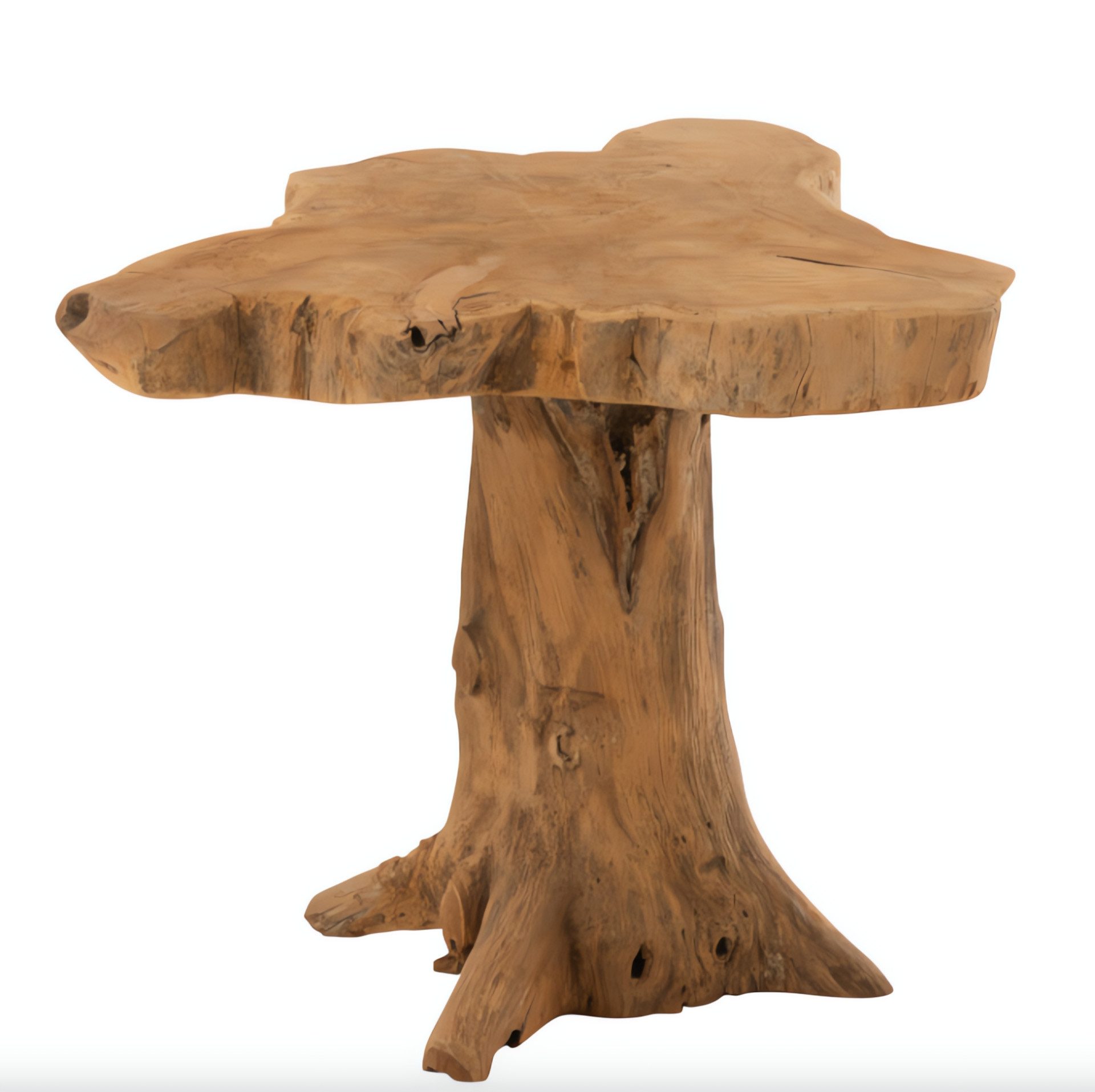 J-line Gartentisch Beistelltisch Baum Teak Naturell