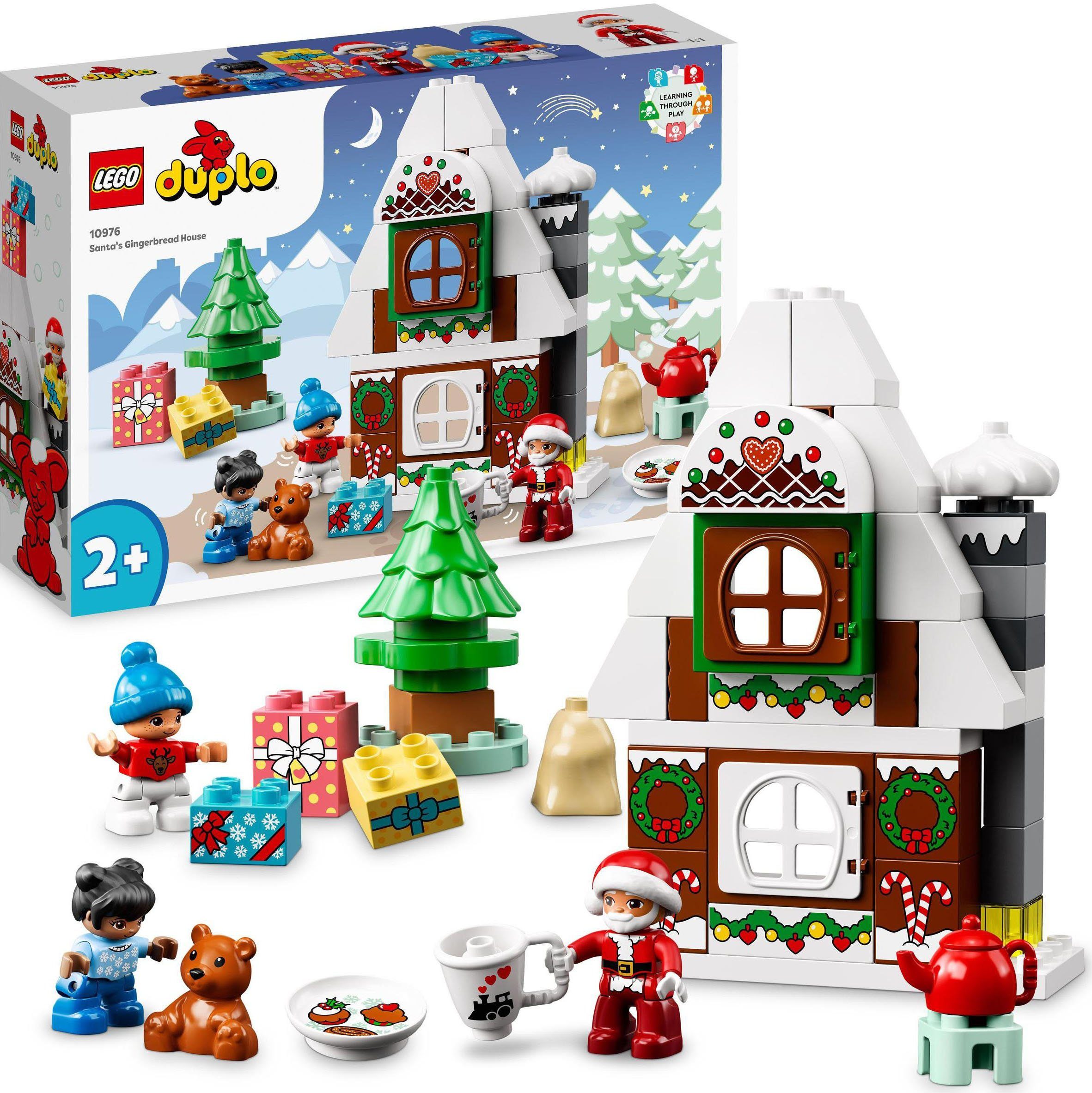 LEGO® Konstruktionsspielsteine DUPLO, mit Weihnachtsmann (10976), LEGO® St) Lebkuchenhaus (50