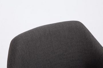 TPFLiving Besucherstuhl Auckie mit hochwertig gepolsterter Sitzfläche - Konferenzstuhl (Küchenstuhl - Esszimmerstuhl - Wohnzimmerstuhl), Gestell: Buchenholz schwarz - Sitzfläche: Stoff dunkelgrau