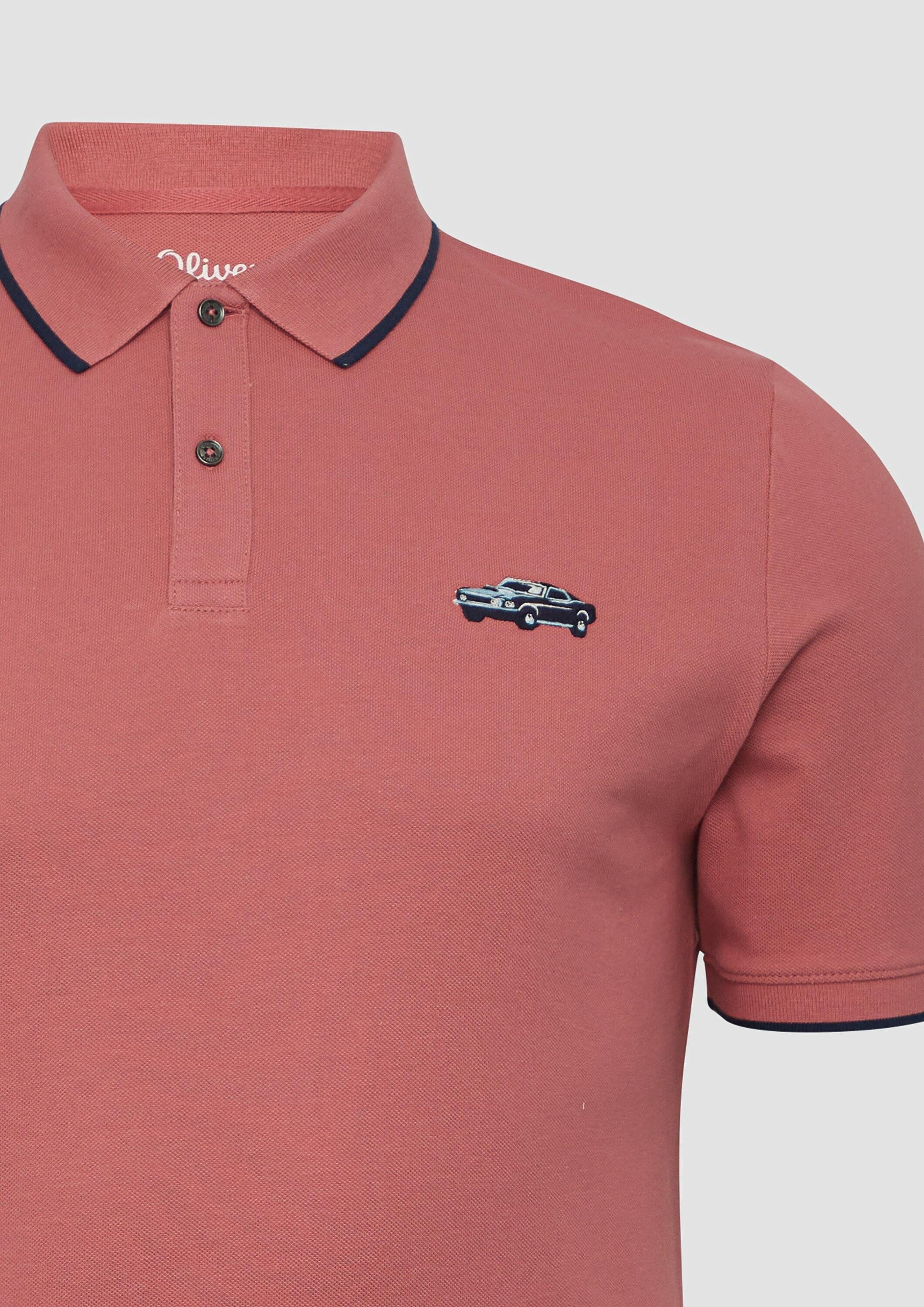s.Oliver Kurzarmshirt Polo-Shirt Poloshirt aus Piqué mit Stickerei und Ford®-Artwork