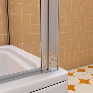 duschspa Badewannenaufsatz Faltwand Badewannenaufsatz mit Seitenwand Glaswand auf Badewanne, Einscheibensicherheitsglas, Sicherheitsglas, (Set), Glas, Breite 120cm