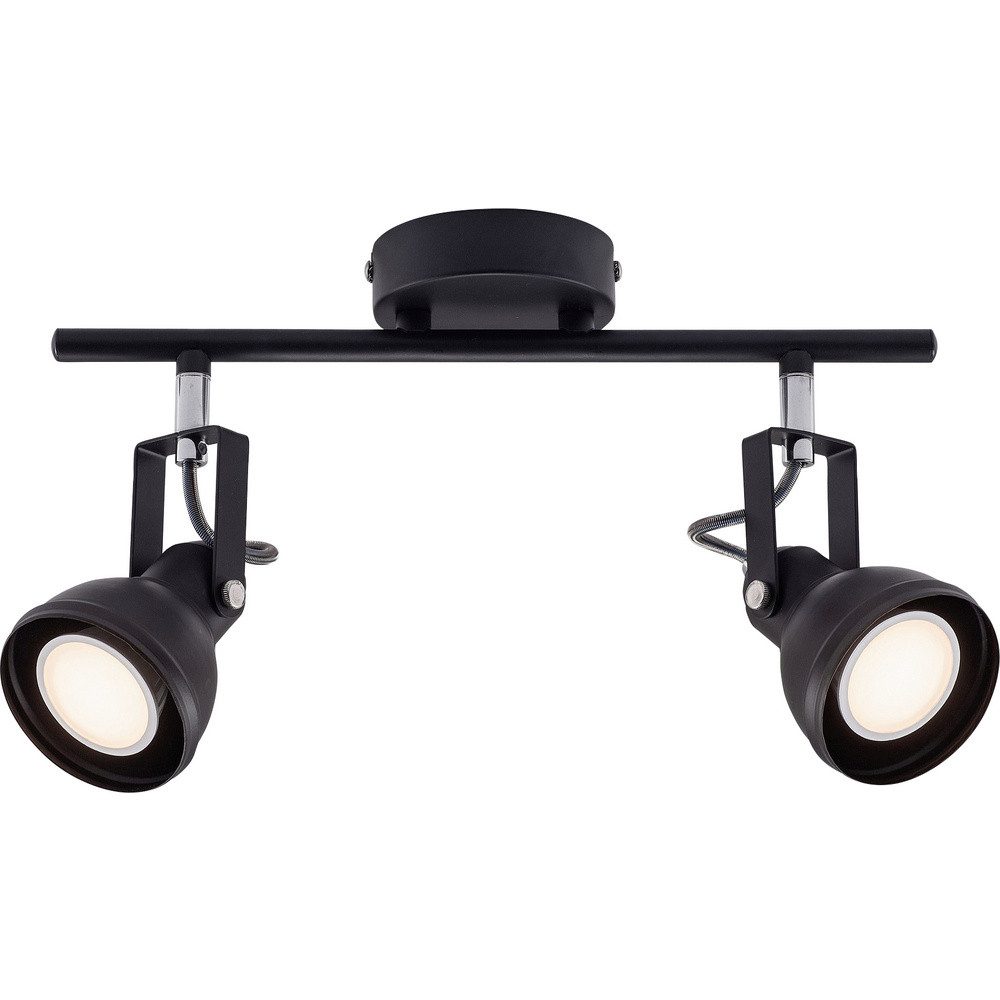 Nordlux Deckenleuchte Nordlux Aslak 2-Spot 45730103 Deckenstrahler GU10 Schwarz