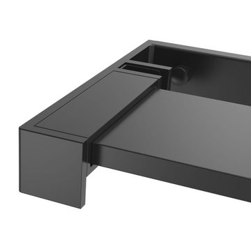 vidaXL Badaccessoires-Sets Duschablage für Begehbare Dusche Schwarz 90 cm Aluminium