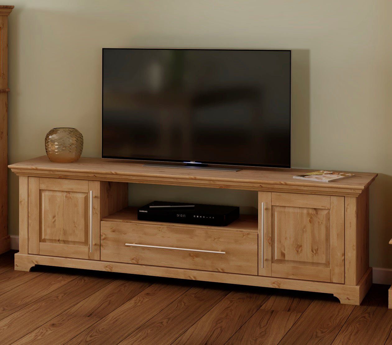 Home affaire TV-Board Meliss, Lowboard, 2-türig, Breite 171 cm, Kiefer massiv, FSC®