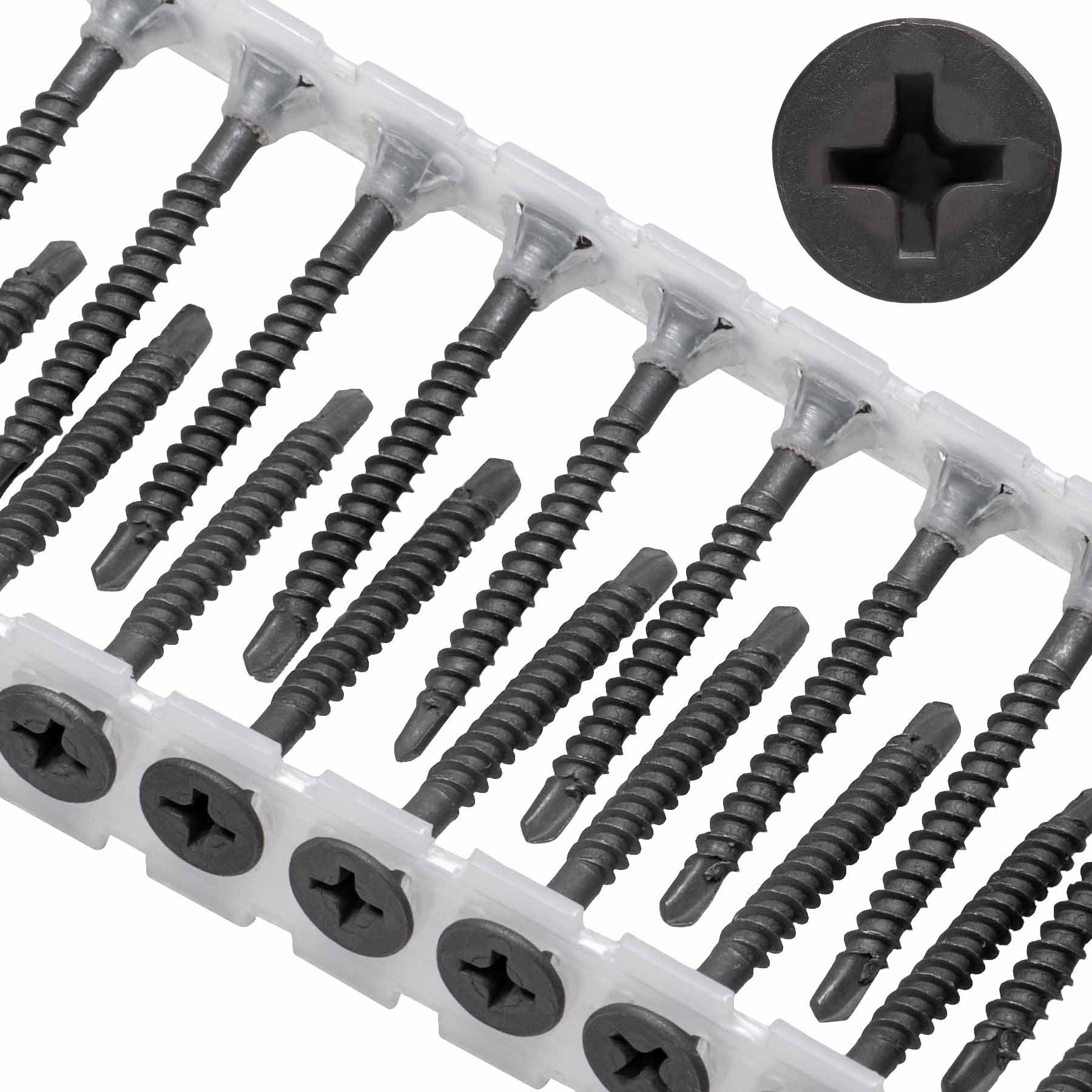 SCREWREBEL Schnellbauschraube Schnellbauschraube mit Bohrspitze und Feingewinde, magaziniert, (1000 St), kein Vorbohren erforderlich,für Magazinschrauber,schnelle Verarbeitung