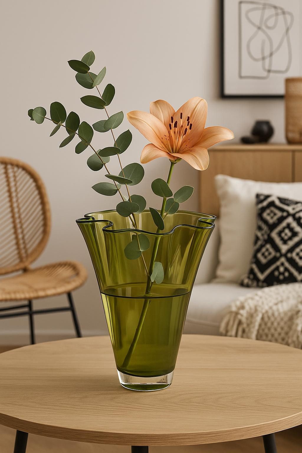 Signature Home Collection Tischvase (1 Stück, 1 St., 1x Glasvase), Handgefertigt in Europa, mundgeblasene Glasvase in Premiumqualität