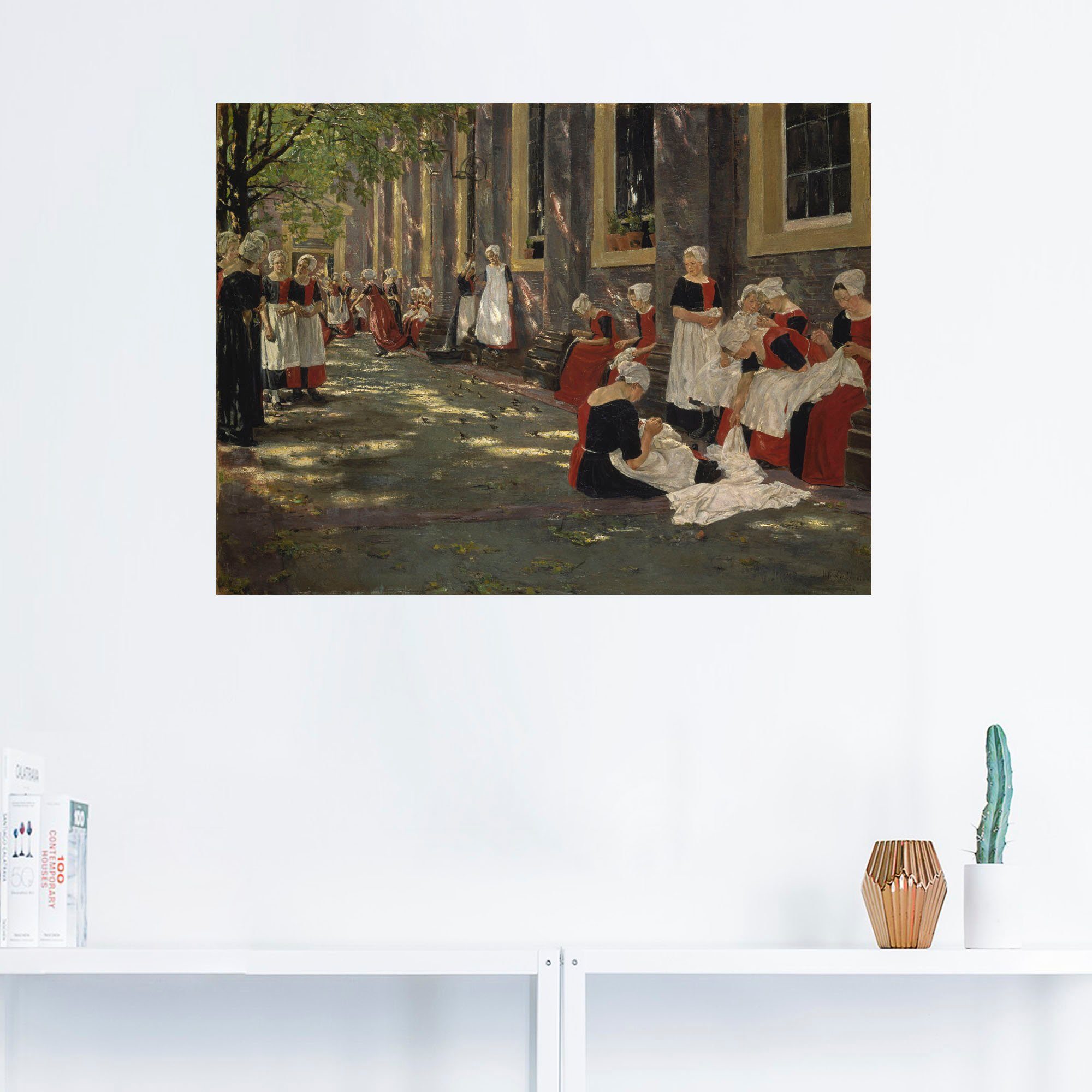 Artland Wandbild Der Hof als St), & Amsterdam, des in Gruppen in Poster versch. Wandaufkleber Familien (1 Leinwandbild, Waisenhauses oder Größen