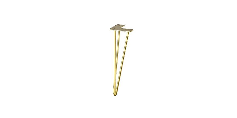 Hettich Tischbein Hettich Hairpin 40 x 12 x 12 cm Stahl gold - 1