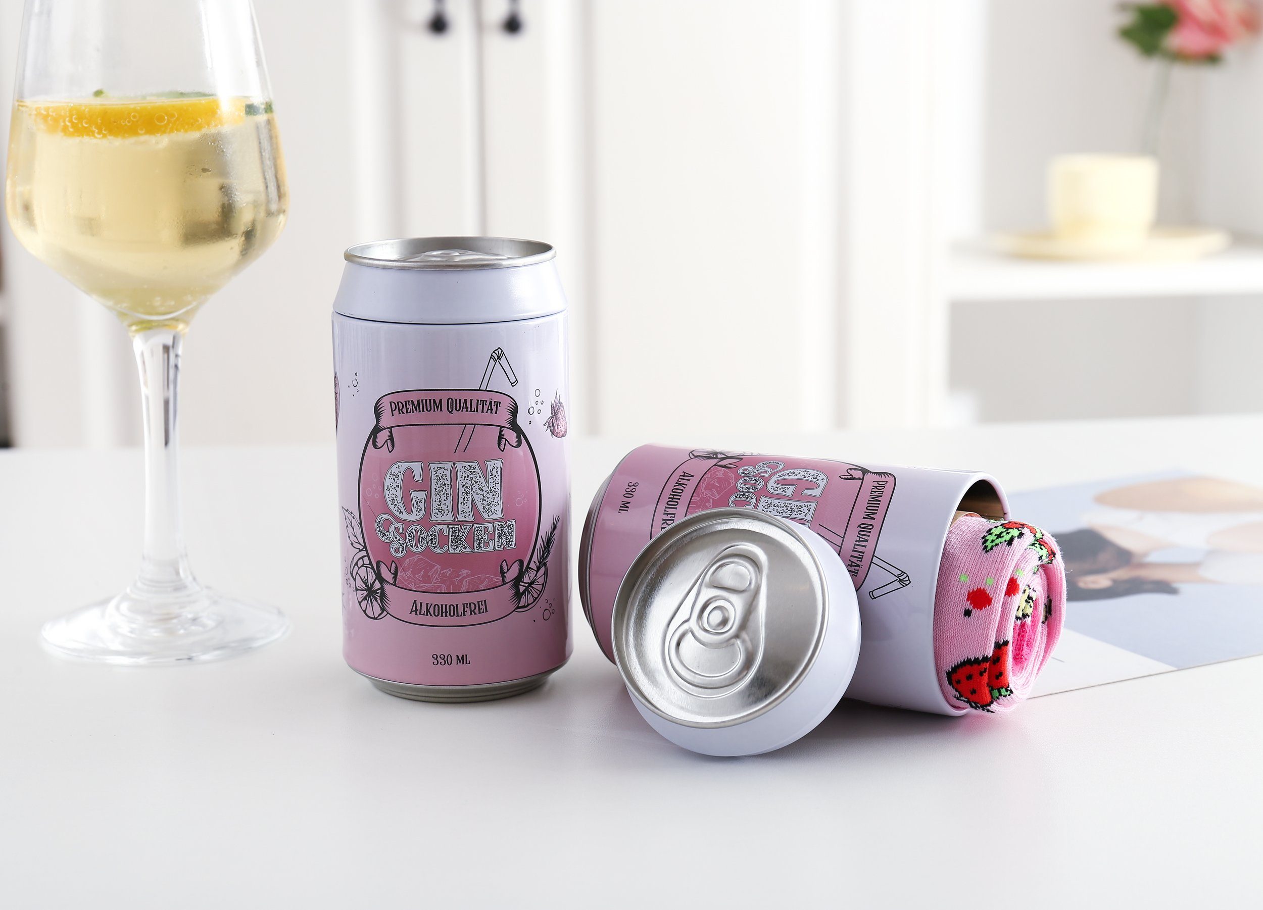 Lucadeau Freizeitsocken Geburtstagsgeschenkset für Frauen Freundin, Gin-Soc günstig online kaufen