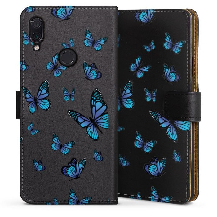 DeinDesign Handyhülle Schmetterling Muster transparent Butterfly Pattern Transparent Xiaomi Redmi Note 7 Hülle Handy Flip Case Wallet Cover