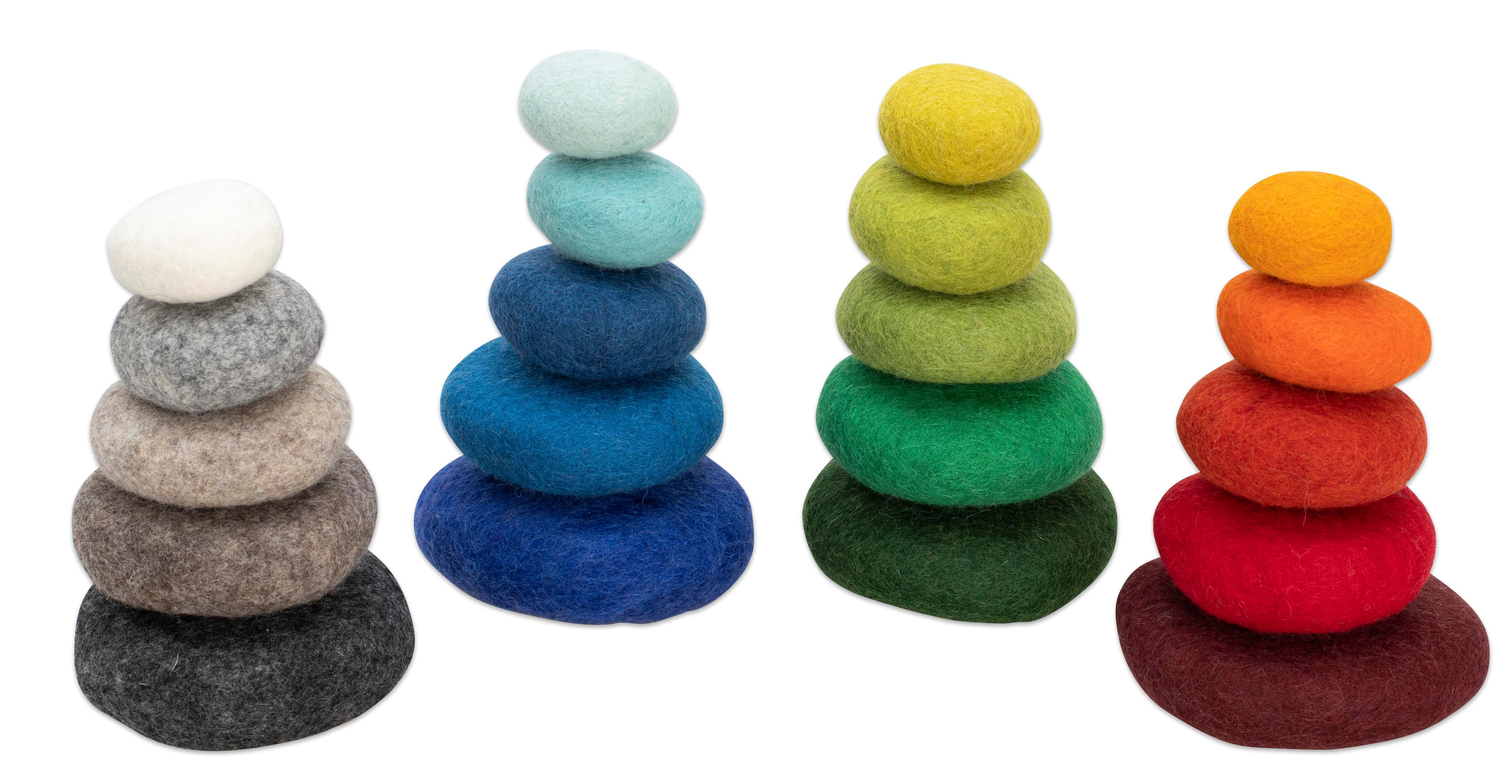 Betzold Regenbogen-Filzkiesel, 20-teilig Spielbausteine