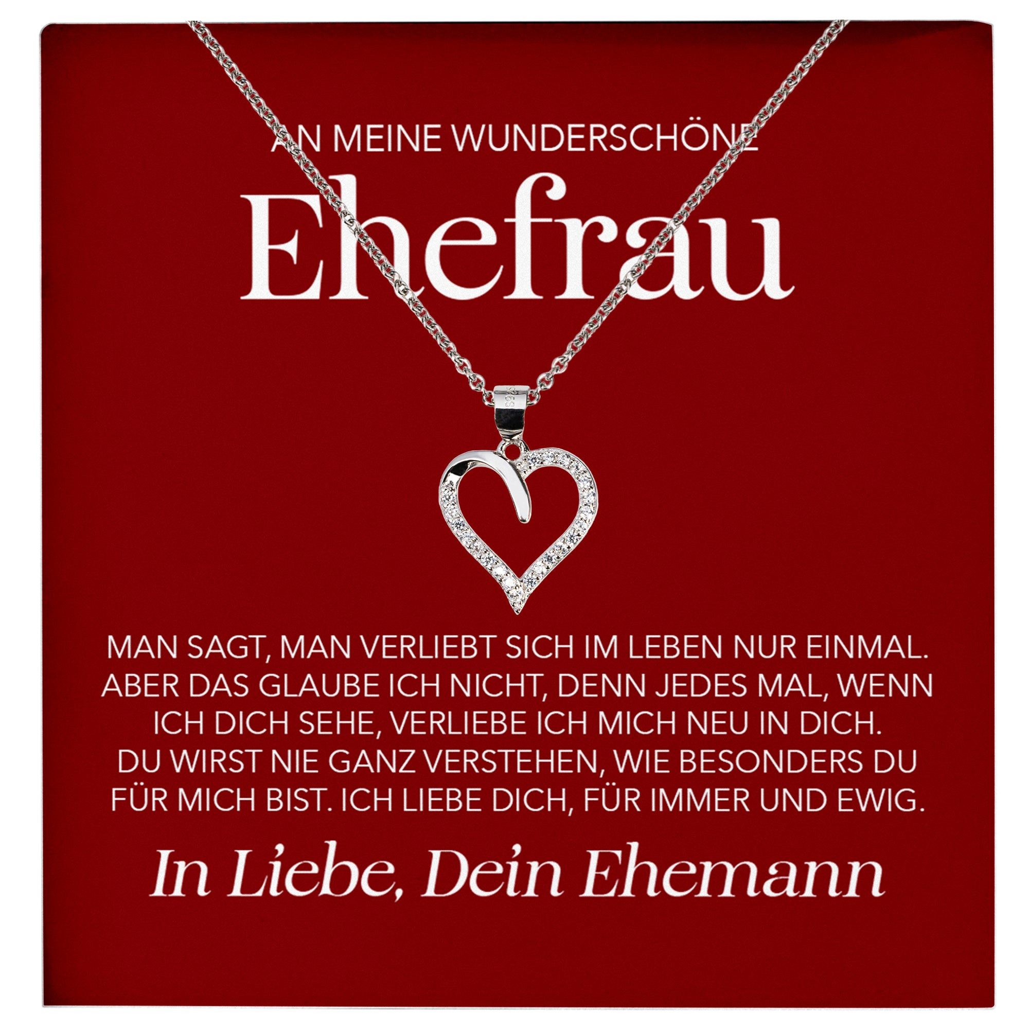 Schmuckset Wunderschöne Ehefrau Hochzeitstag Geschenk Ich Liebe Dich Halskette