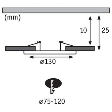 Kunstbaum Adapter für Einbaudurchmesser von 75-120 mm auf 68-70 mm Eisen gebürst, Paulmann, Höhe 1 cm, Weiteres Zubehör