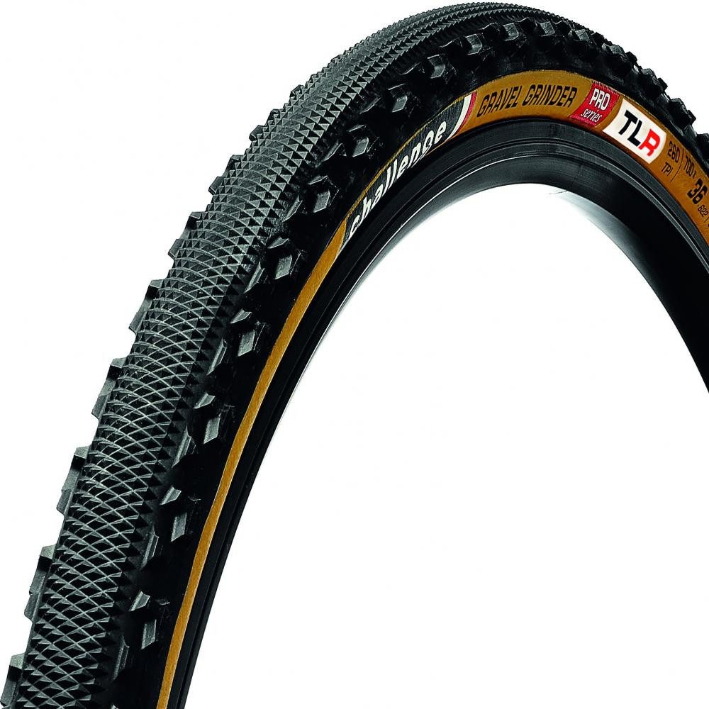 Challenge Fahrradreifen Challenge Gravel Grinder Pro Handmade TLR 28 Zoll (36-622) Schwarz/bra
