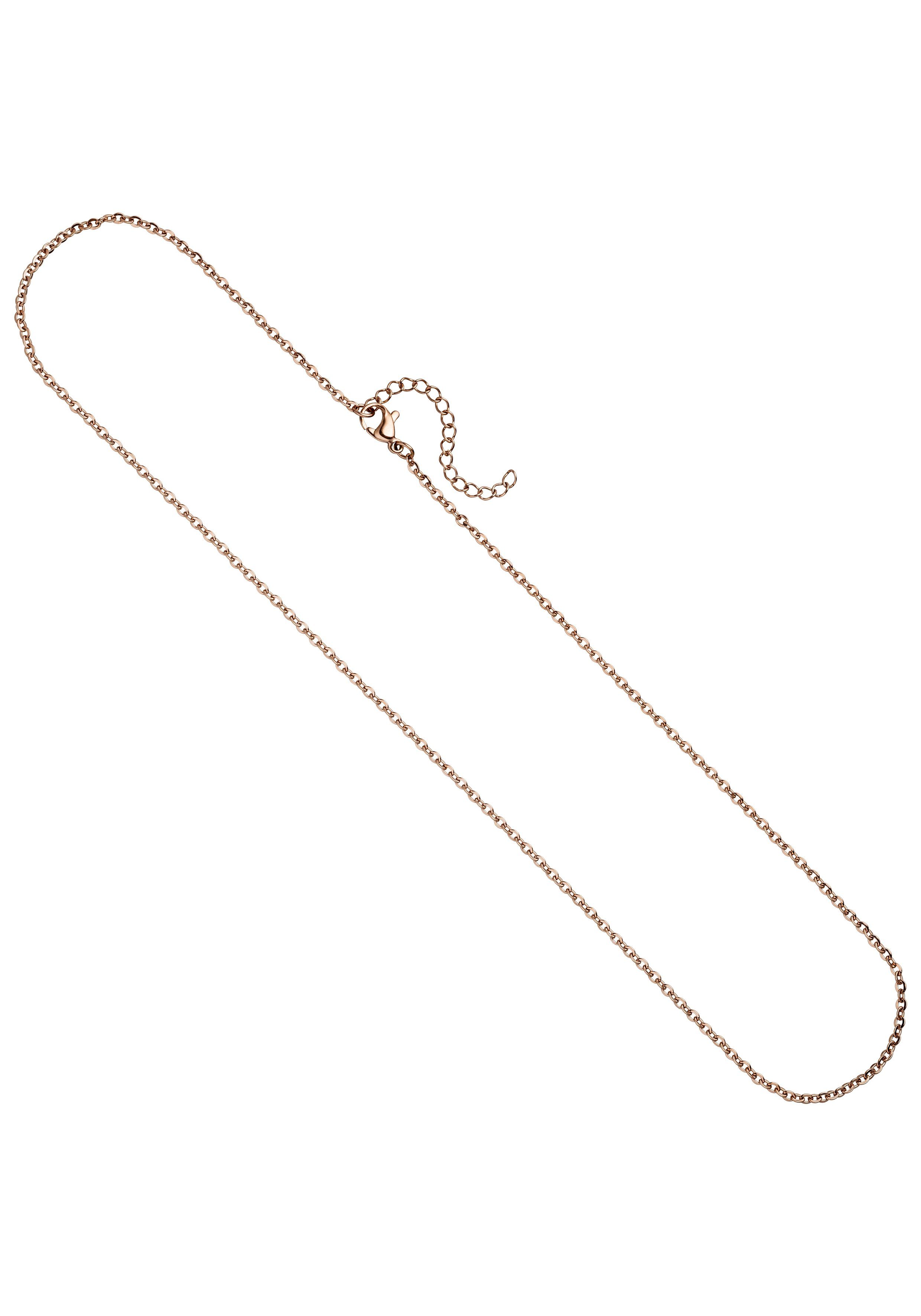 JOBO Kette ohne Anhänger, Edelstahl roségold farben 46 cm 2,2 mm