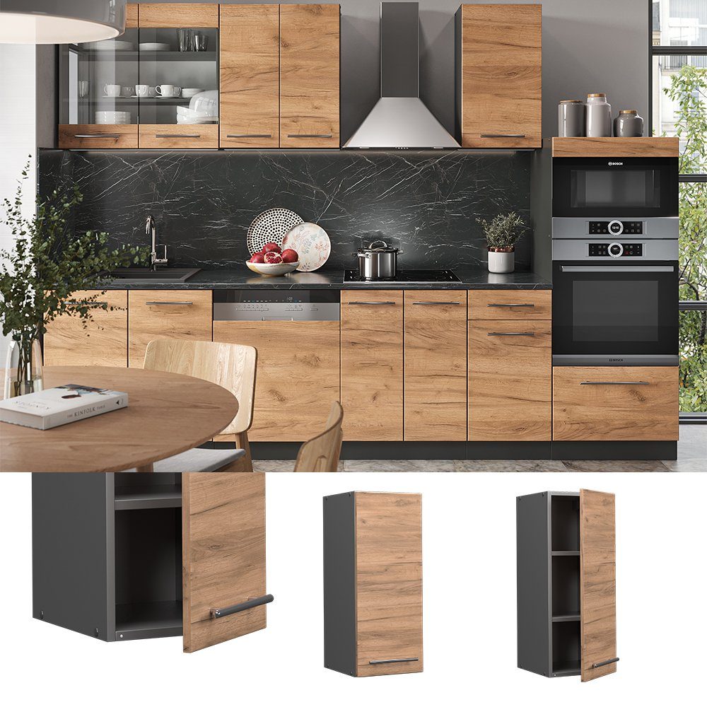Vicco Hängeschrank Fame-Line, Goldkraft Eiche/Anthrazit, 30 günstig online kaufen