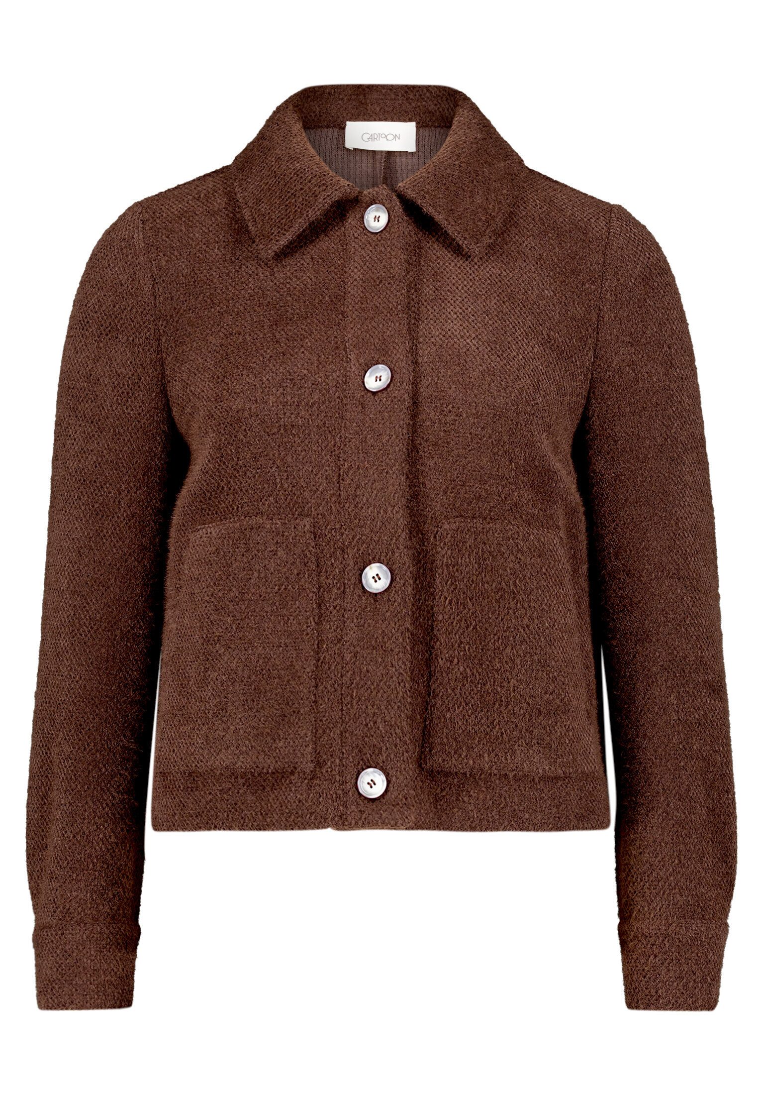 Cartoon Jackenblazer Damen mit aufgesetzten Taschen