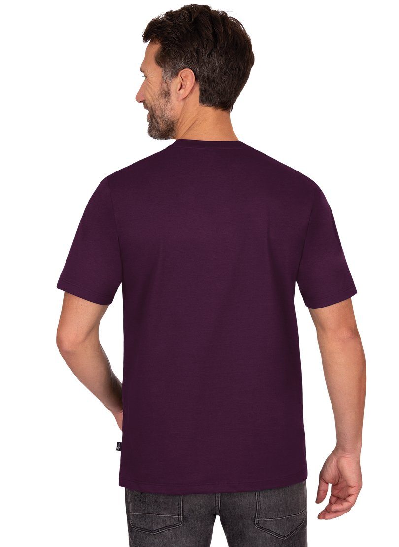 Trigema T-Shirt mit aubergine TRIGEMA Hirschmotiv T-Shirt