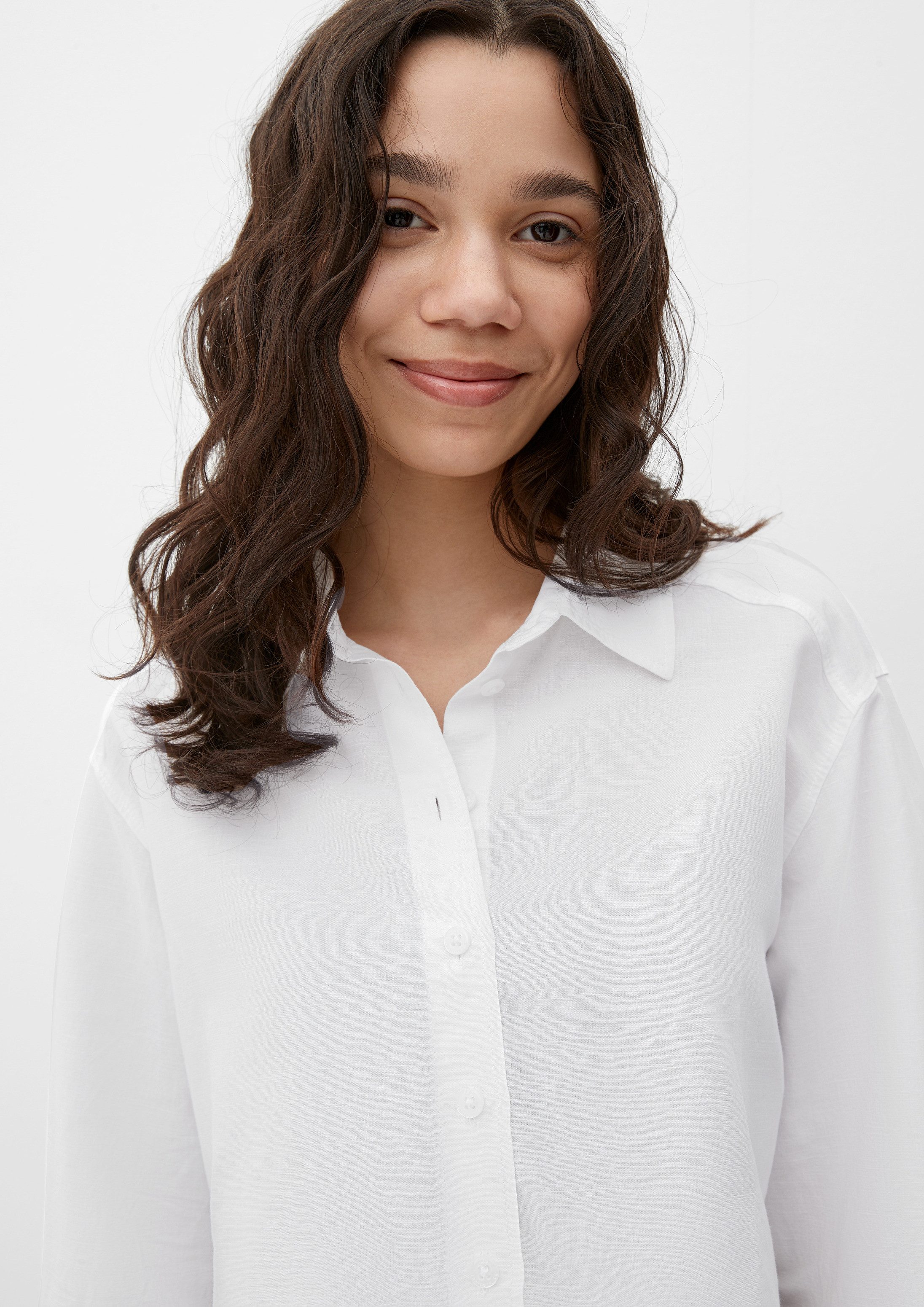 QS Langarmbluse Bluse Bluse im Boxy-Schnitt
