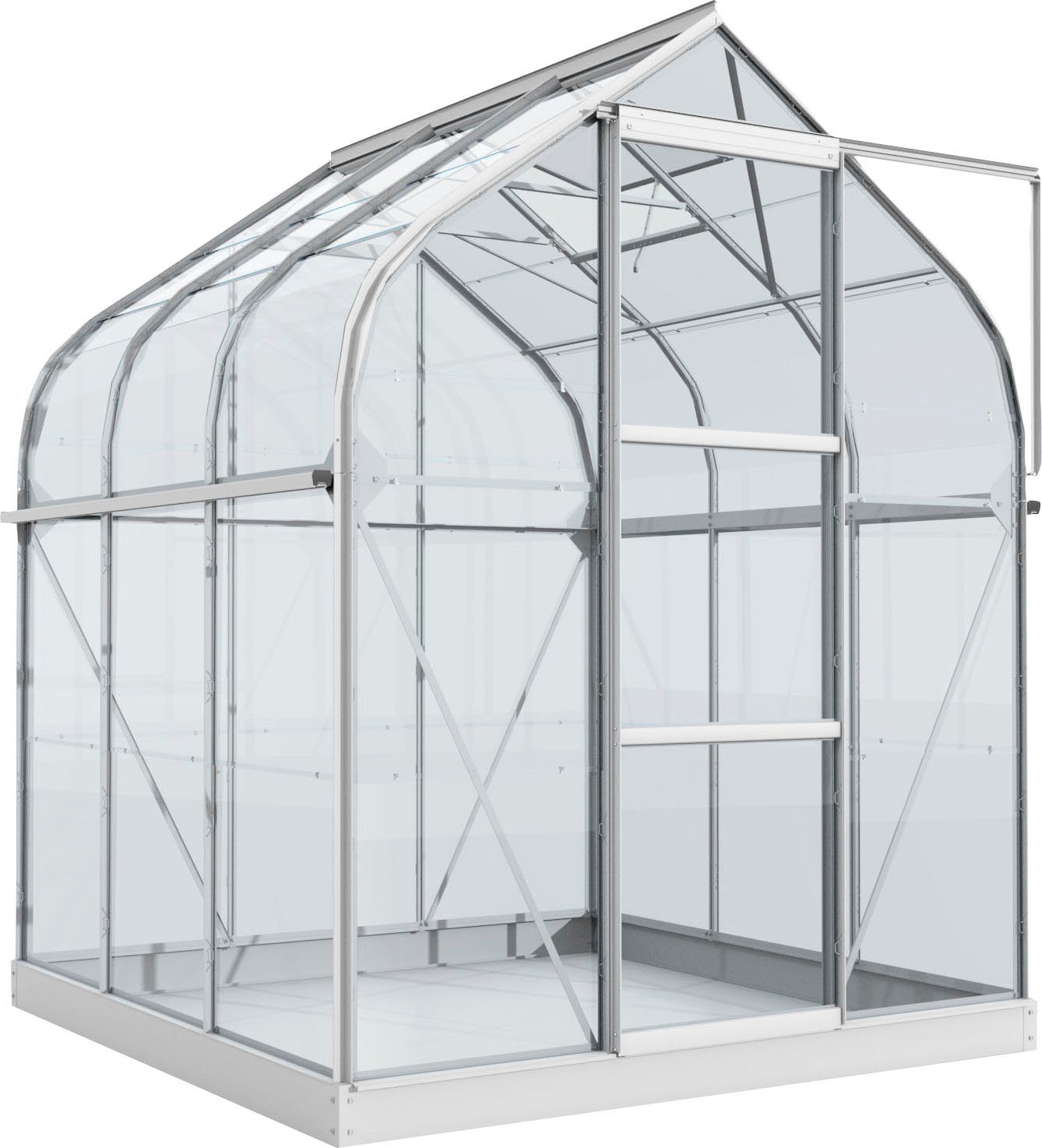 Vitavia Gewächshaus Orion 3800, BxTxH: 201,5 x 195 x 231 cm, 3 mm Wandstärke, Alu-Profile, 3 mm Sicherheitsglas, Kunststoff in den Rundungen