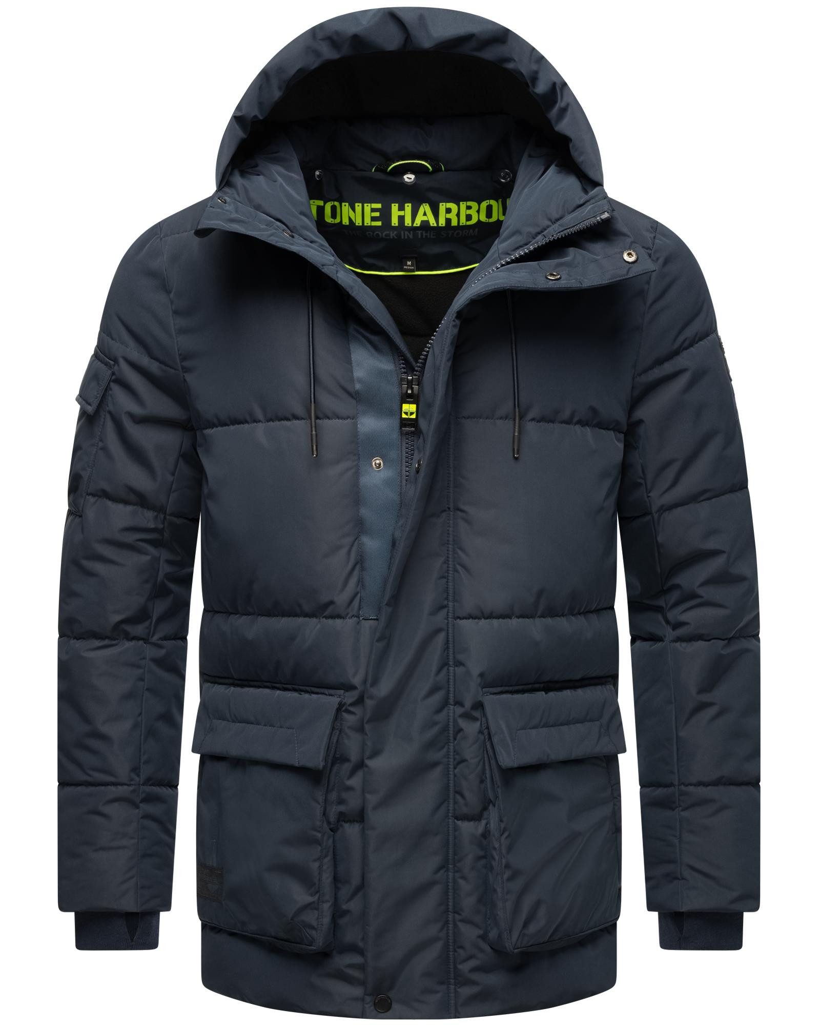 Stone Harbour Winterjacke Lauroo XX urbane Herren Steppjacke mit kuscheligem Teddyfleece