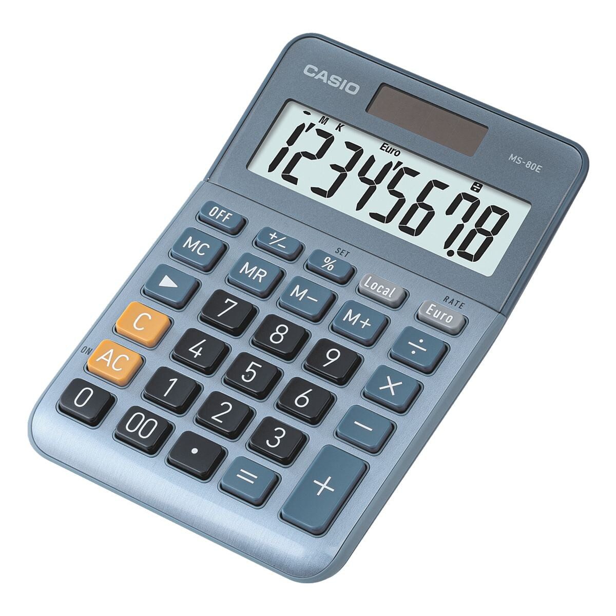 CASIO Taschenrechner MS-80E, 4 Tasten-Speicher, 8-stellig