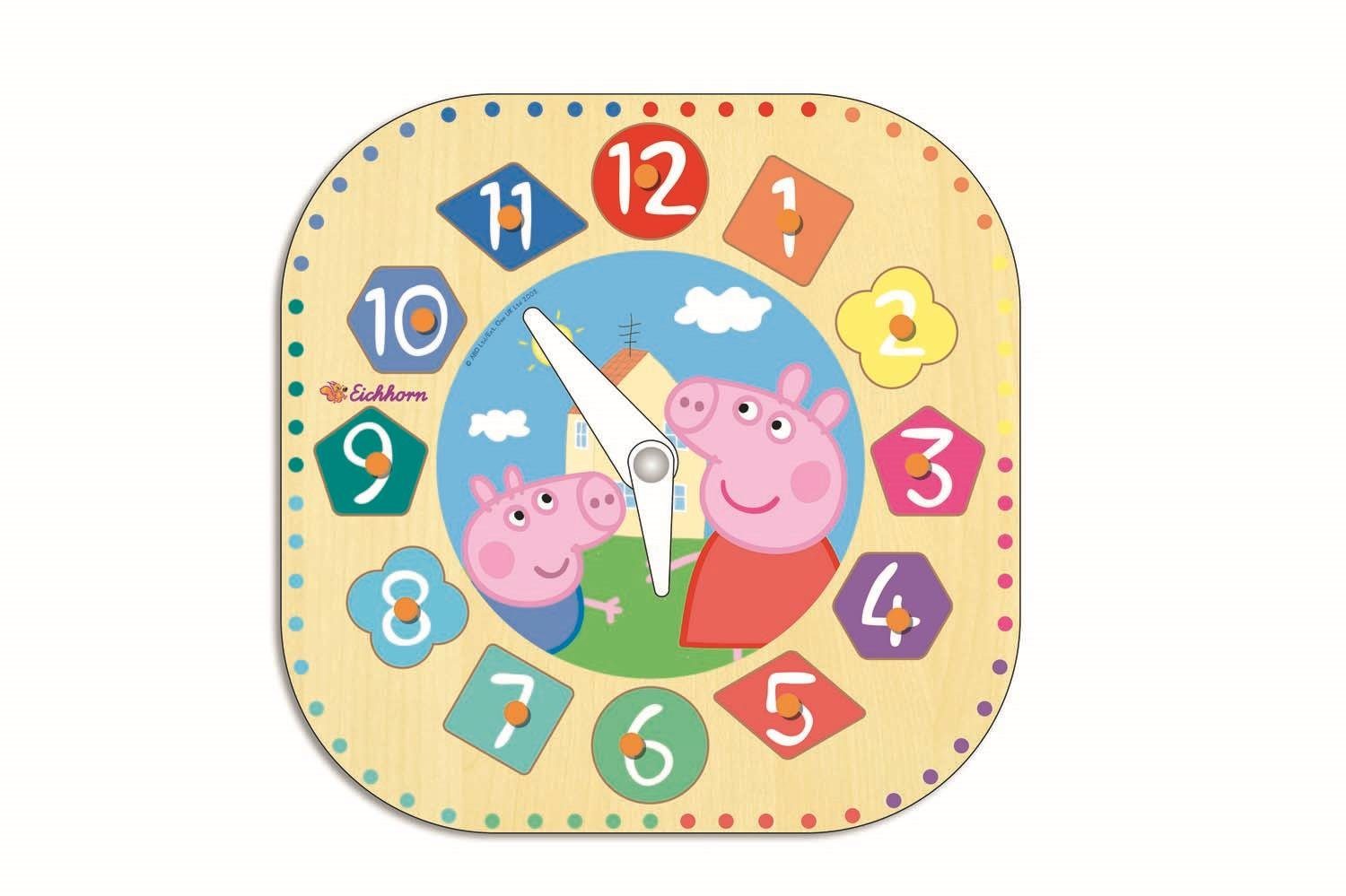SIMBA Lernspielzeug Eichhorn 109265704 - Peppa Pig Lernuhr