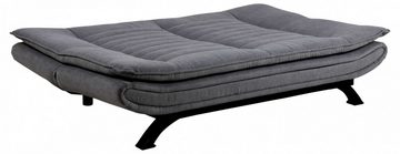 ACTONA GROUP Schlafsofa VANBY Couch, Gästebett, Liegesofa mit Microfaserbezug, Schlaffunktion, Bettsofa, Grau, Stoff, Stahl, Click & Clack-Funktion, Breite: 196 cm