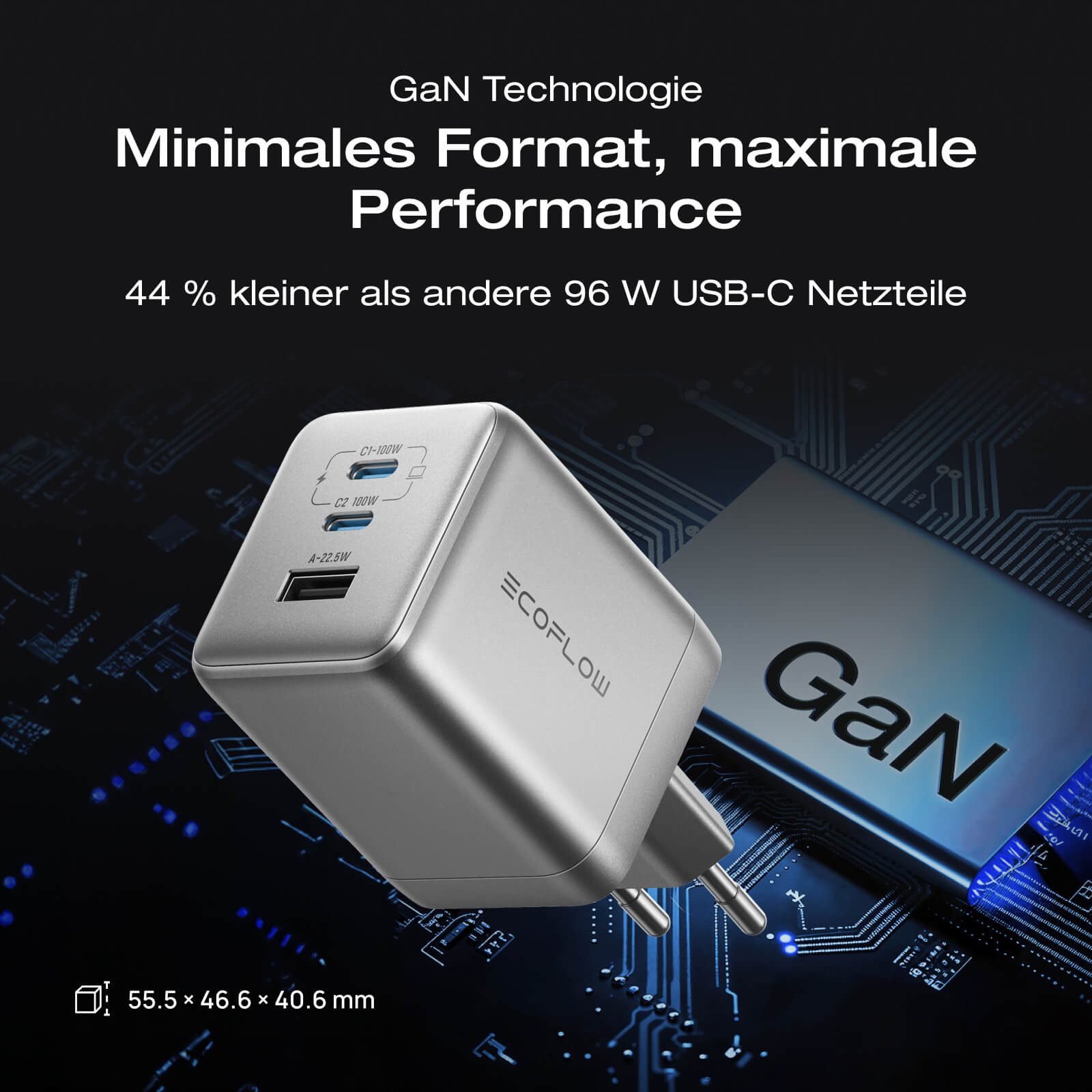 Ecoflow EcoFlow Rapid Pro USB-C Ladegerät, 100 W / 140 W, 3 / 4 Anschlüsse USB-Ladegerät