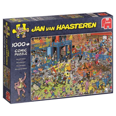 Jumbo Spiele Puzzle Jan van Haasteren Rollschuh Disco 1000 Teile Puzzle, 1000 Puzzleteile