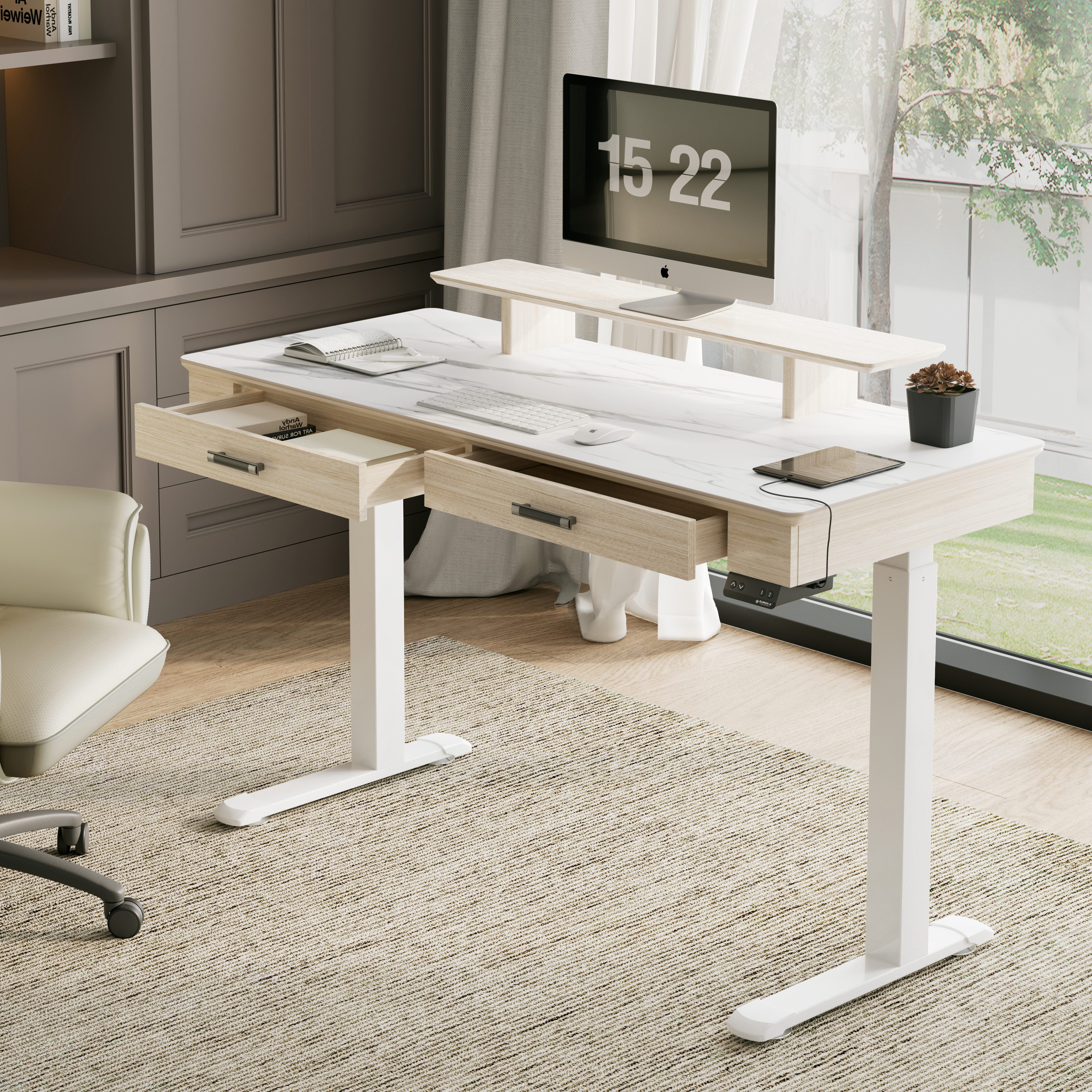 EE EUREKA ERGONOMIC Schreibtisch Höhenverstellbarer Computertisch günstig online kaufen