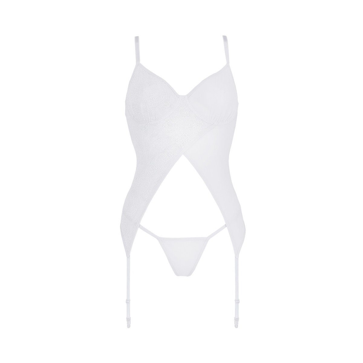 - & Corsage Adelina (L/XL,S/M) thong corset Avanua AV white